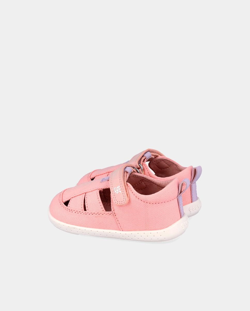 Sapatilhas Desportivas de Bebés Respeituosas com o Crescimento Do Pé com Velcro Garvalín Rosa-claro-4
