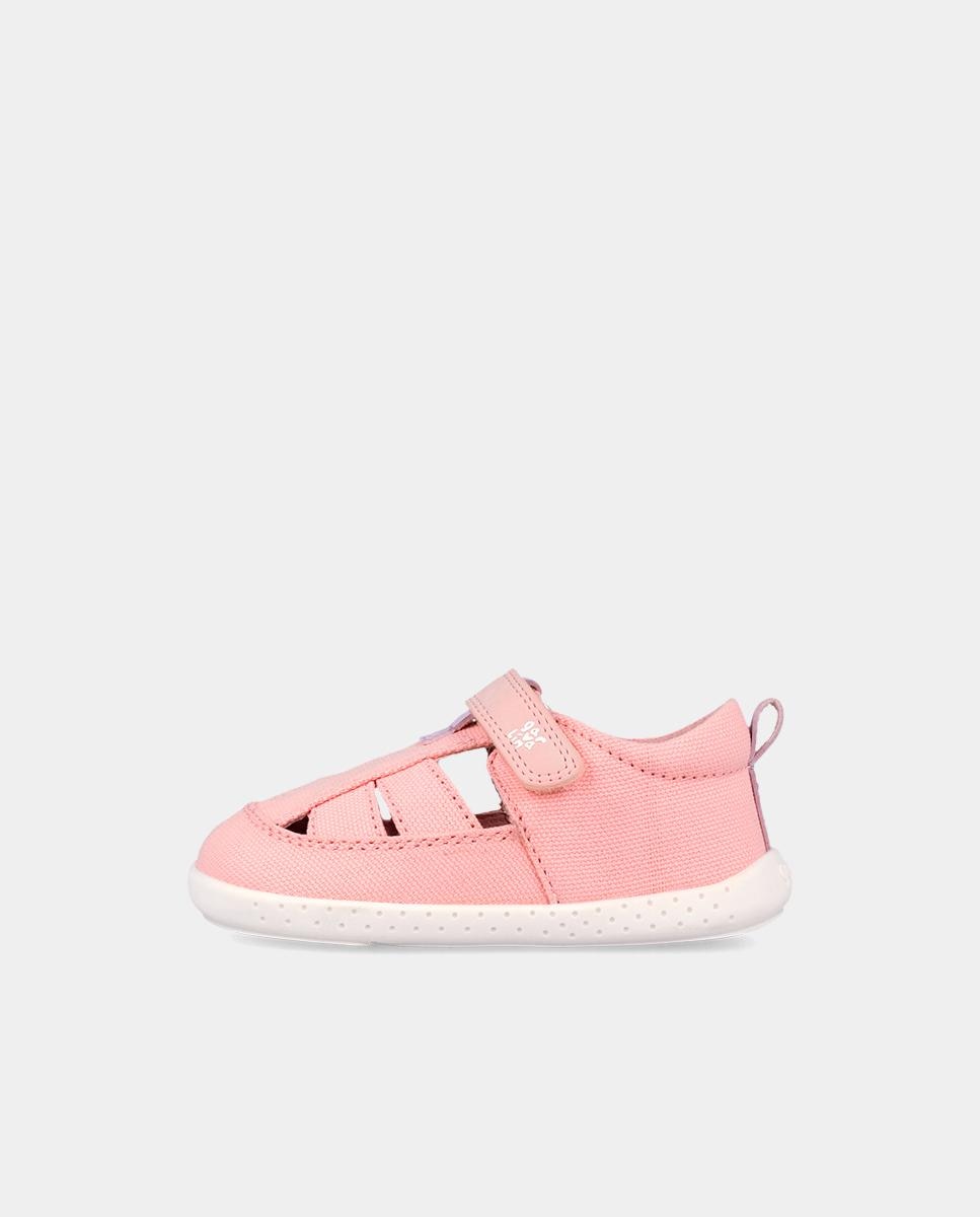Sapatilhas Desportivas de Bebés Respeituosas com o Crescimento Do Pé com Velcro Garvalín Rosa-claro-5