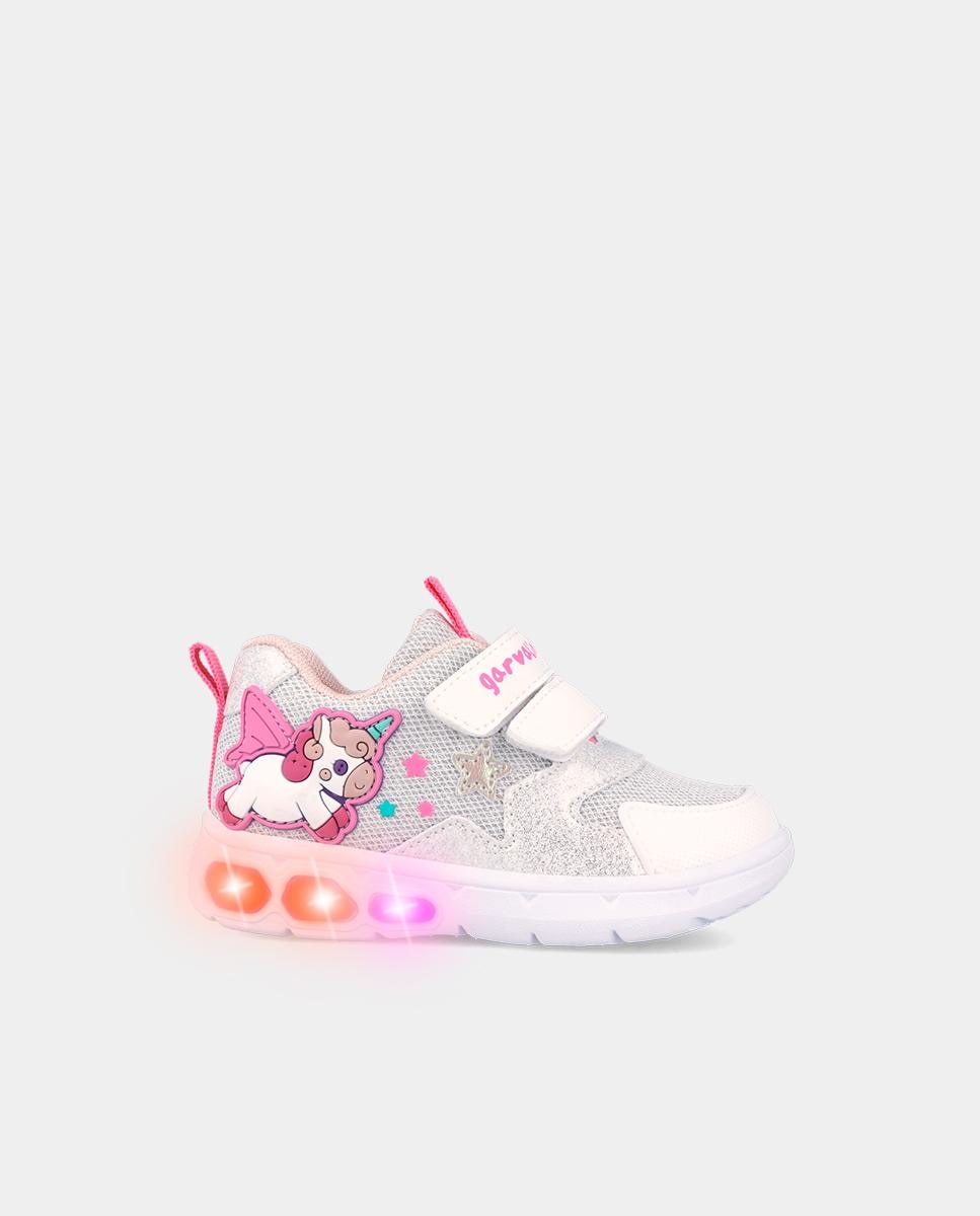 Sapatilhas Desportivas com Velcro e Detalhes em Contraste Garvalín Branco-6