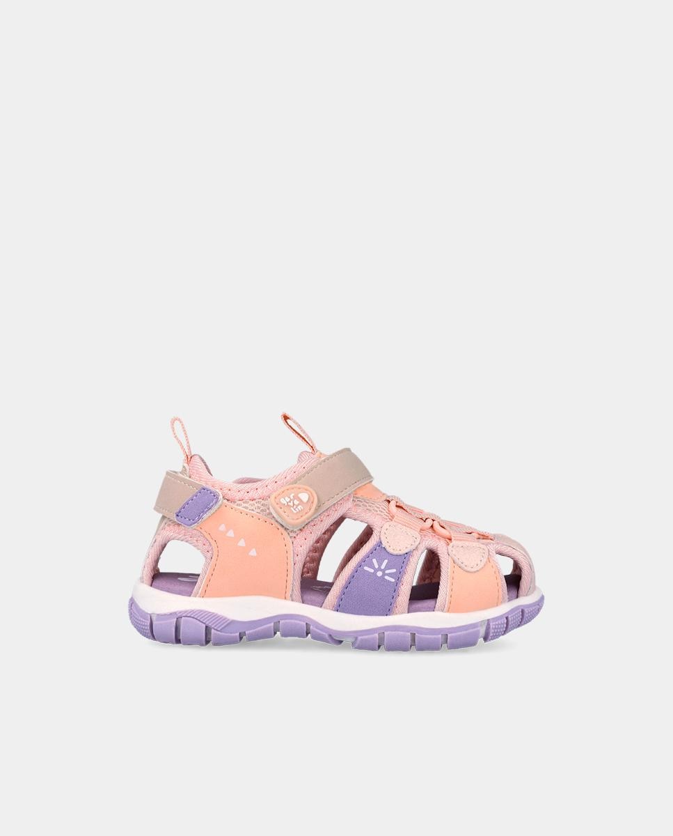 Imagem 0 de Sandálias Fechadas Infantil com Velcro e Detalhes em Contraste