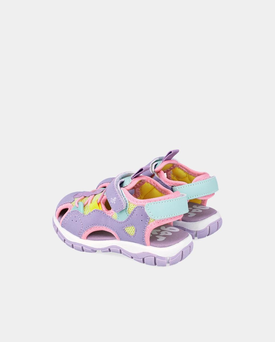 Sapatilhas Desportivas com Velcro e Detalhes em Contraste Garvalín Lilás-3