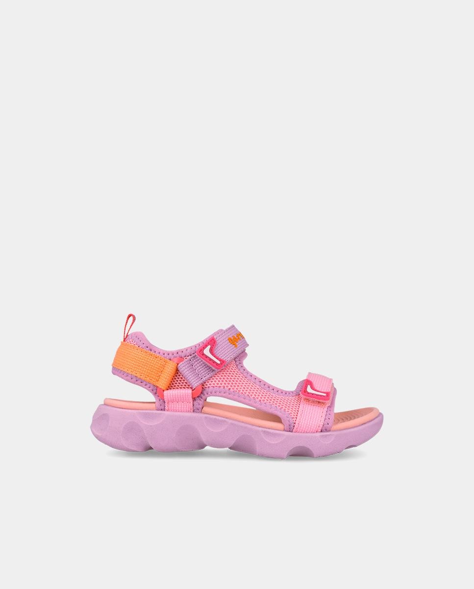 Imagem 0 de Sandálias Abertas Infantil com Velcro e Detalhes em Contraste