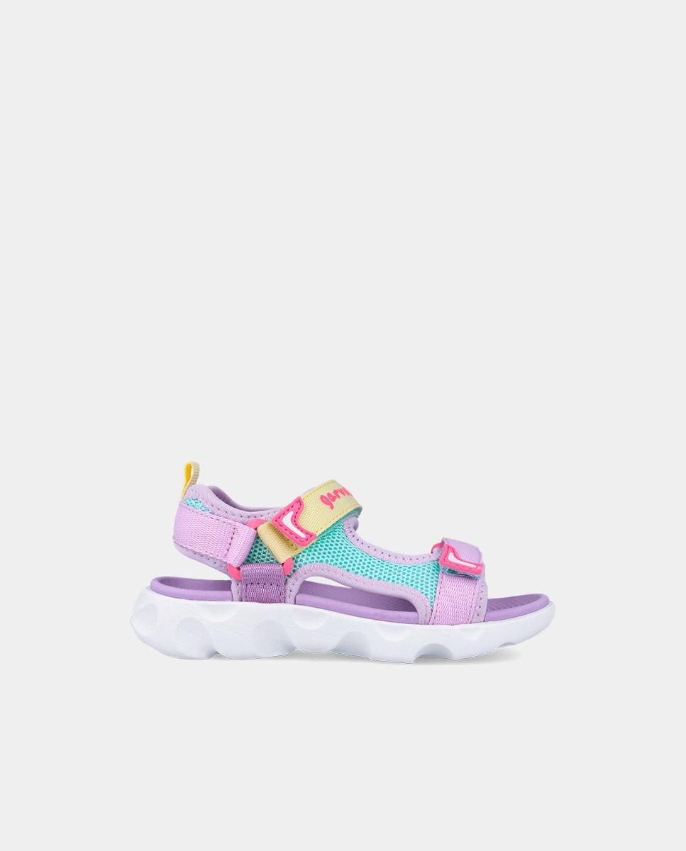 Imagem 0 de Sandálias Abertas Infantil com Velcro e Detalhes em Contraste