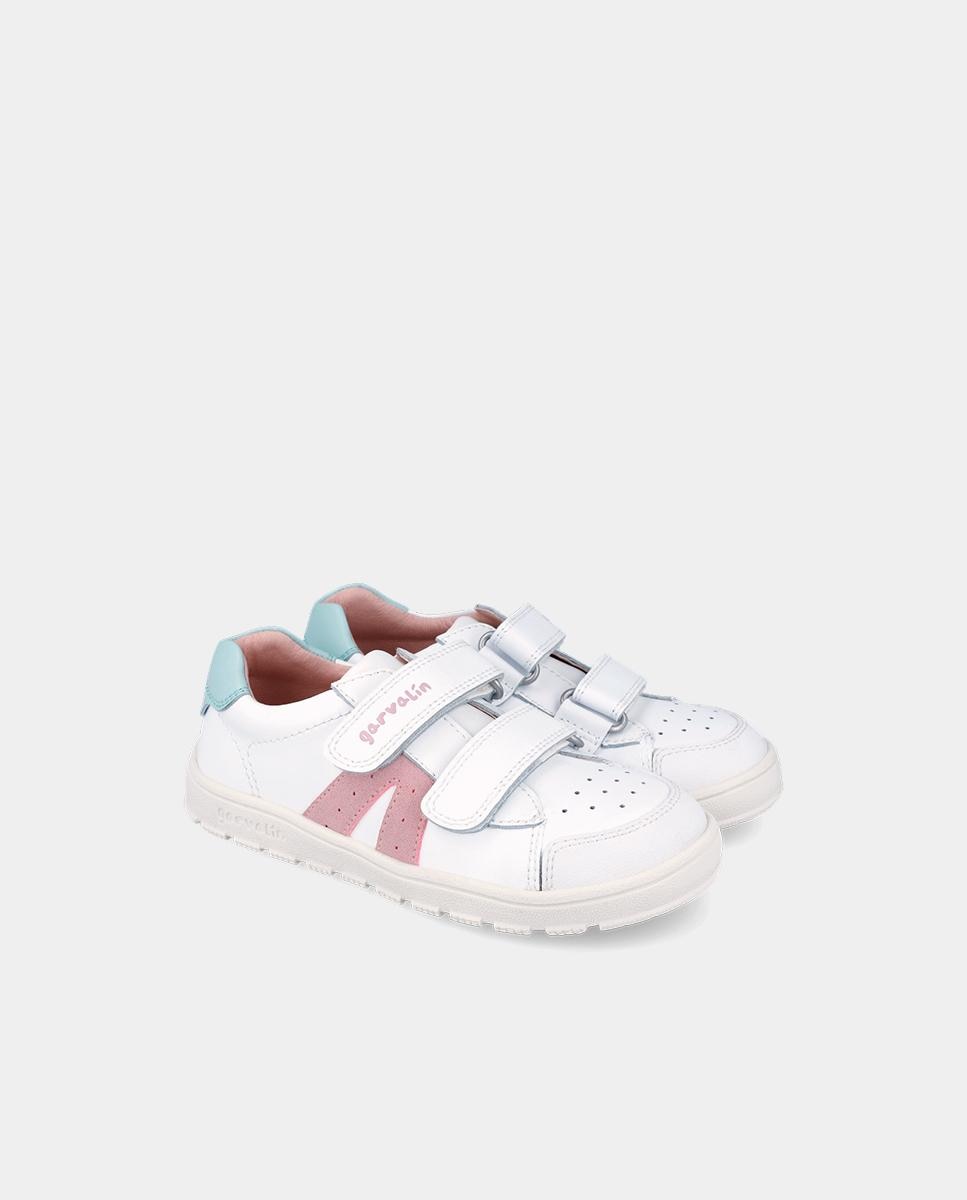 Sapatilhas Desportivas Respeitosas com o Crescimento Do Pé e Velcro Garvalín Branco / Rosa-2
