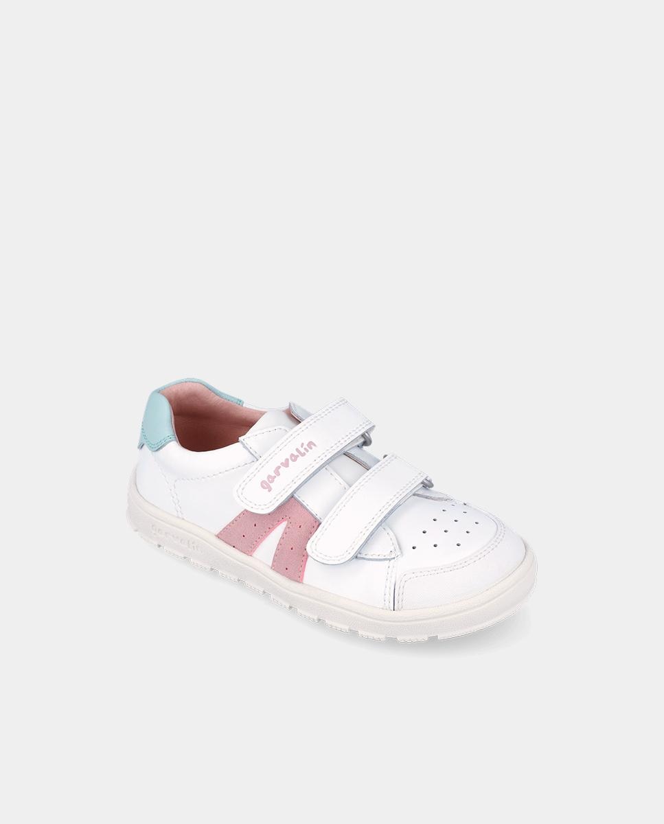 Sapatilhas Desportivas Respeitosas com o Crescimento Do Pé e Velcro Garvalín Branco / Rosa-4