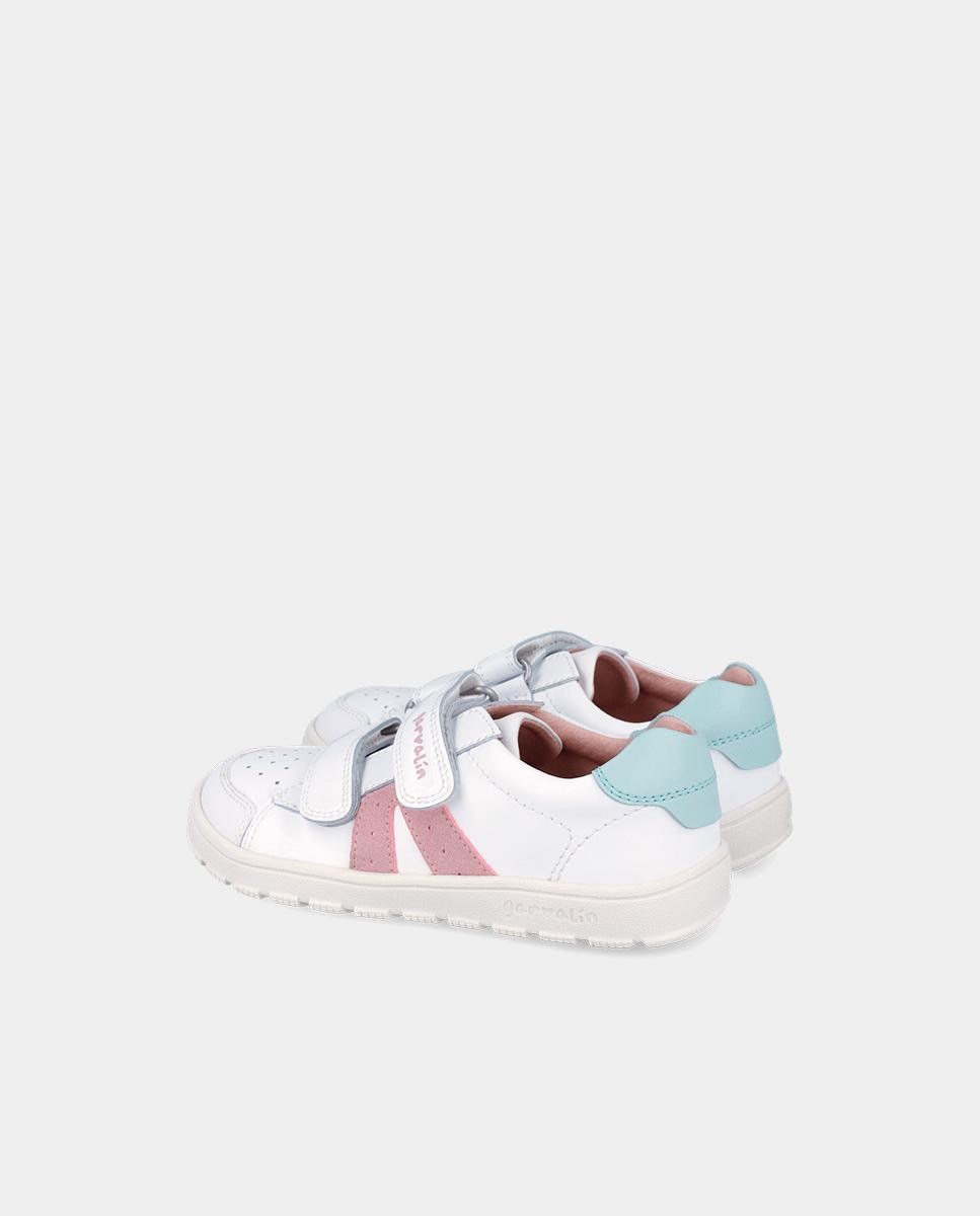 Sapatilhas Desportivas Respeitosas com o Crescimento Do Pé e Velcro Garvalín Branco / Rosa-5