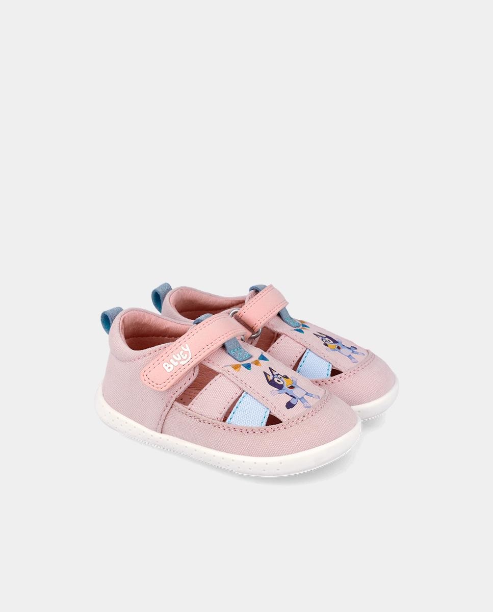 Sapatilhas Desportivas para Bebés com Velcro e Detalhes em Contraste Garvalín Rosa / azul marinho-2