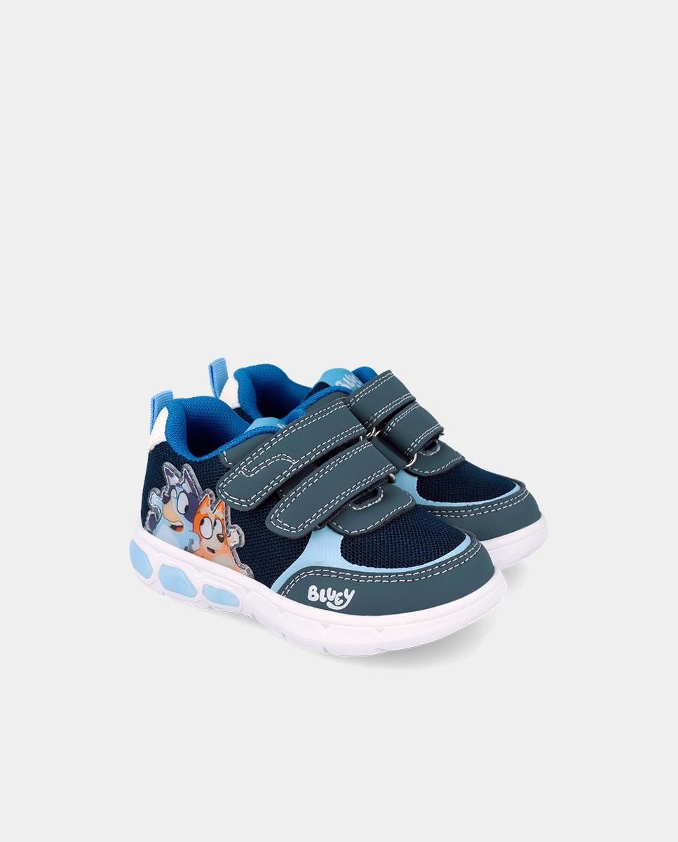 Sapatilhas Desportivas Infantil com Velcro e Detalhes em Contraste Garvalín Azul-marinho-2