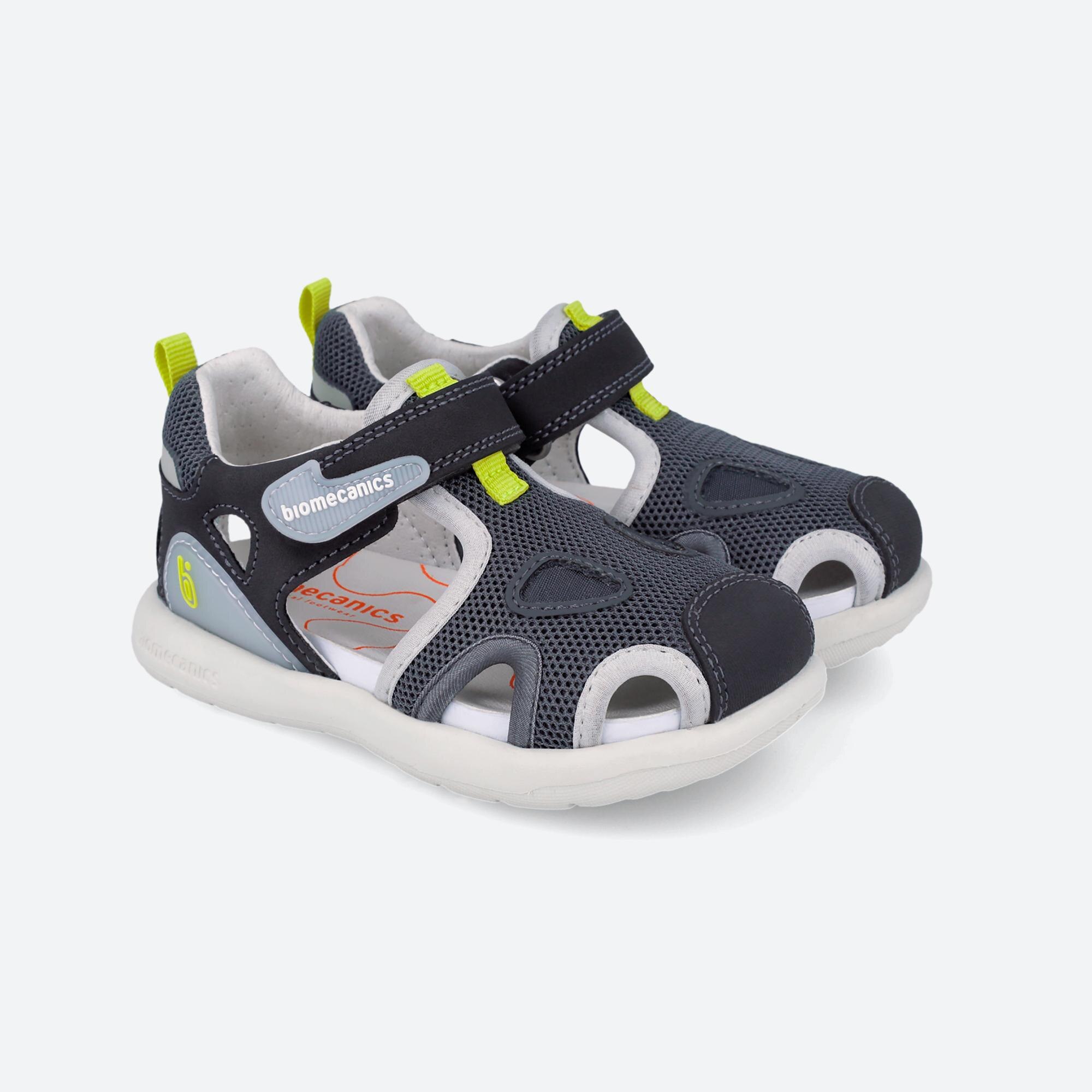 Sandálias Fechadas Infantil com Velcro Azul-marinho-2