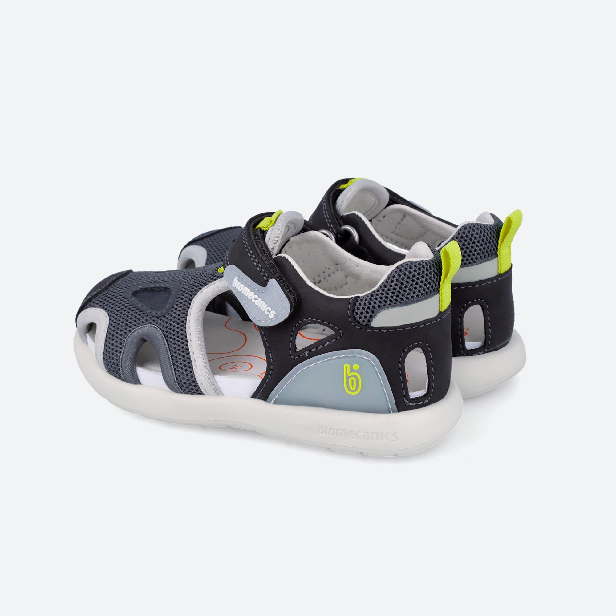 Sandálias Fechadas Infantil com Velcro Azul-marinho-3