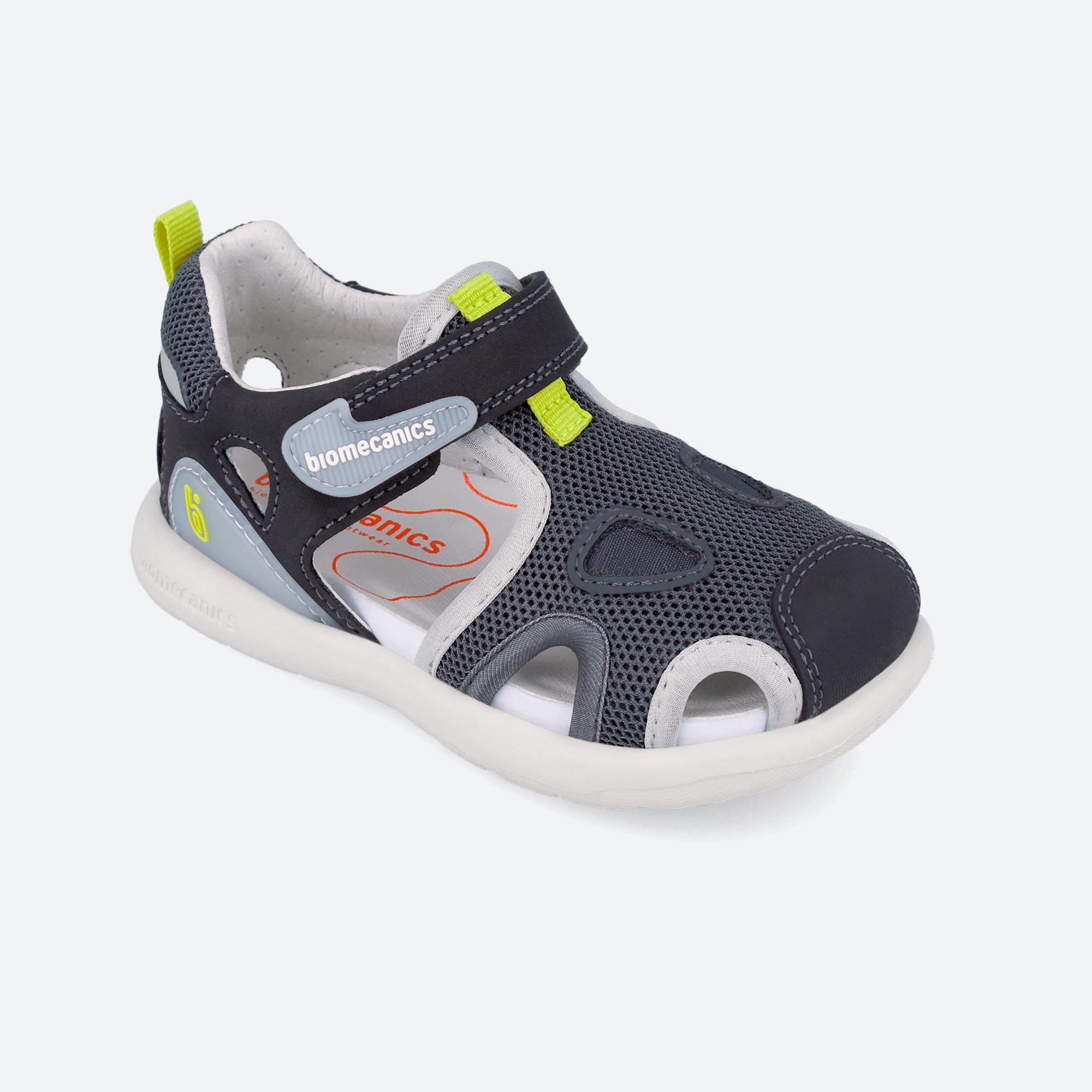 Sandálias Fechadas Infantil com Velcro Azul-marinho-4