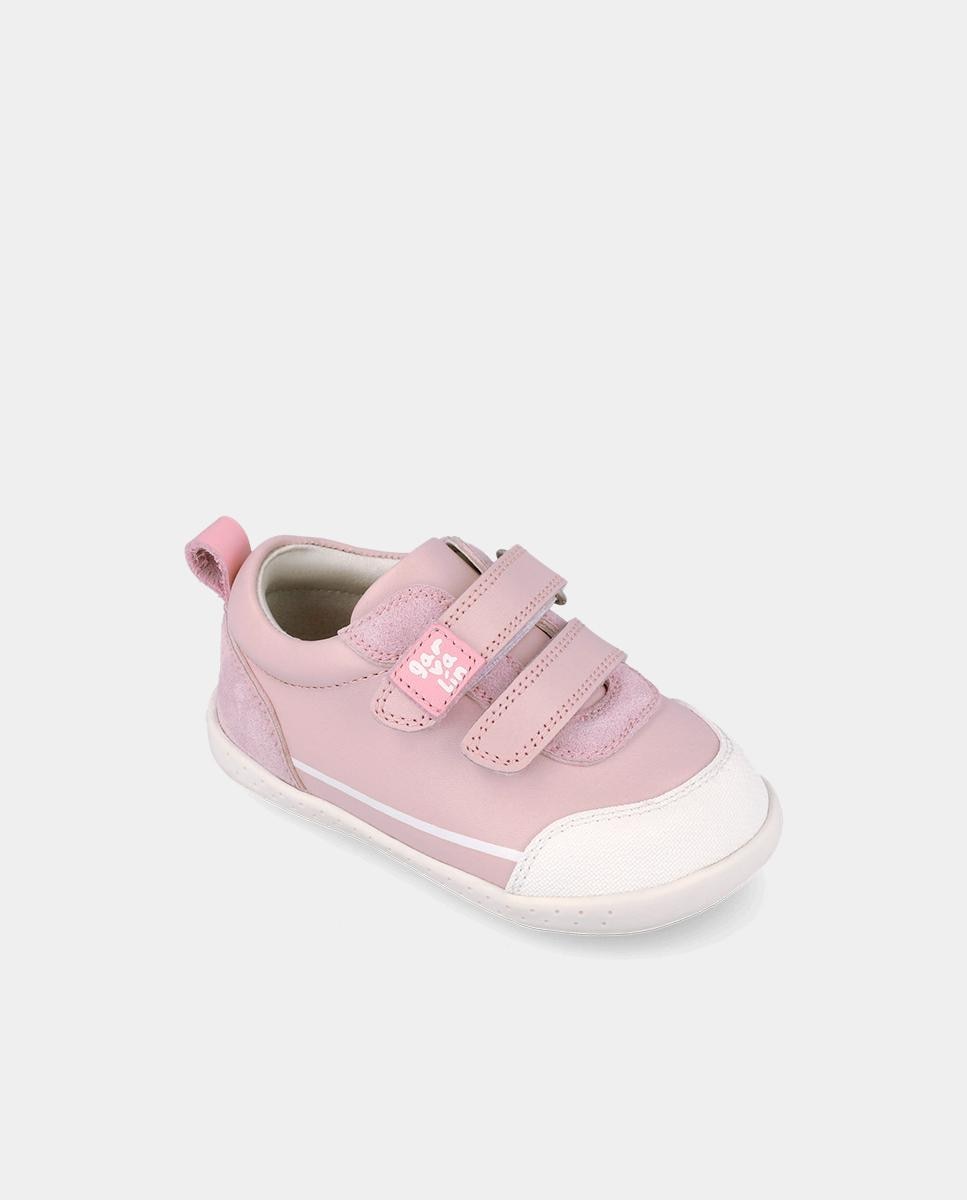 Sapatilhas Desportivas de Bebés Respeituosas com o Crescimento Do Pé com Velcro Garvalín Rosa-claro-2