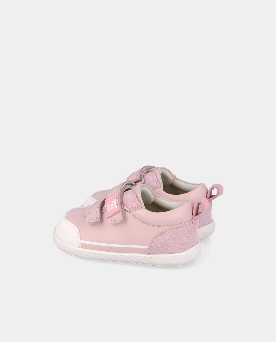 Sapatilhas Desportivas de Bebés Respeituosas com o Crescimento Do Pé com Velcro Garvalín Rosa-claro-3