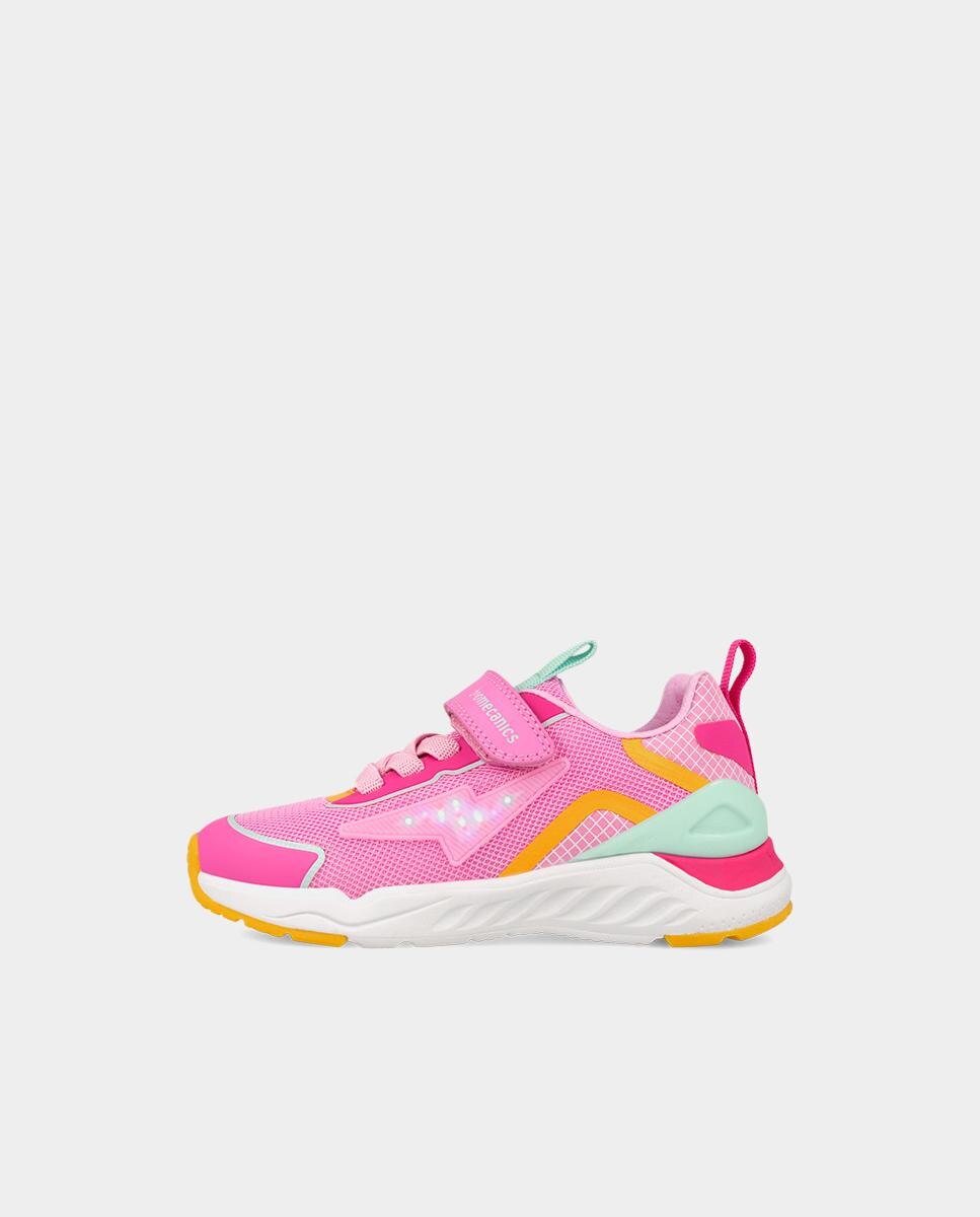 Sapatilhas para Menina com Biqueira Protegida e Fecho de Velcro com Elásticos Rosa-7