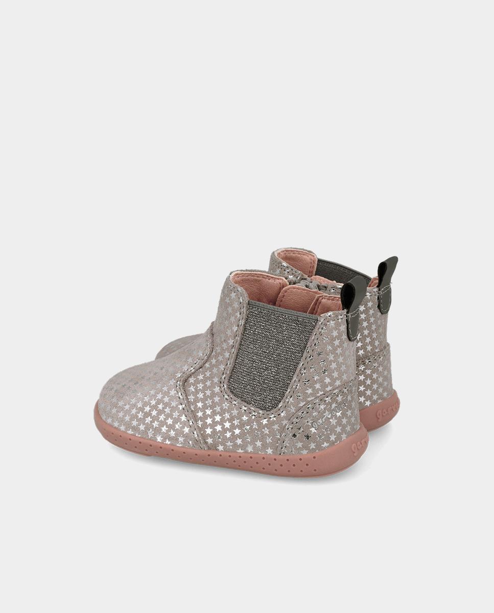 Botins Barefoot com Fecho Zip Forma Larga e Forro On-steam Prata-3