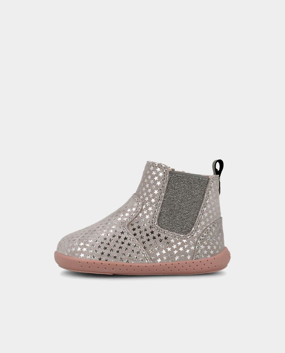 Botins Barefoot com Fecho Zip Forma Larga e Forro On-steam Prata-5
