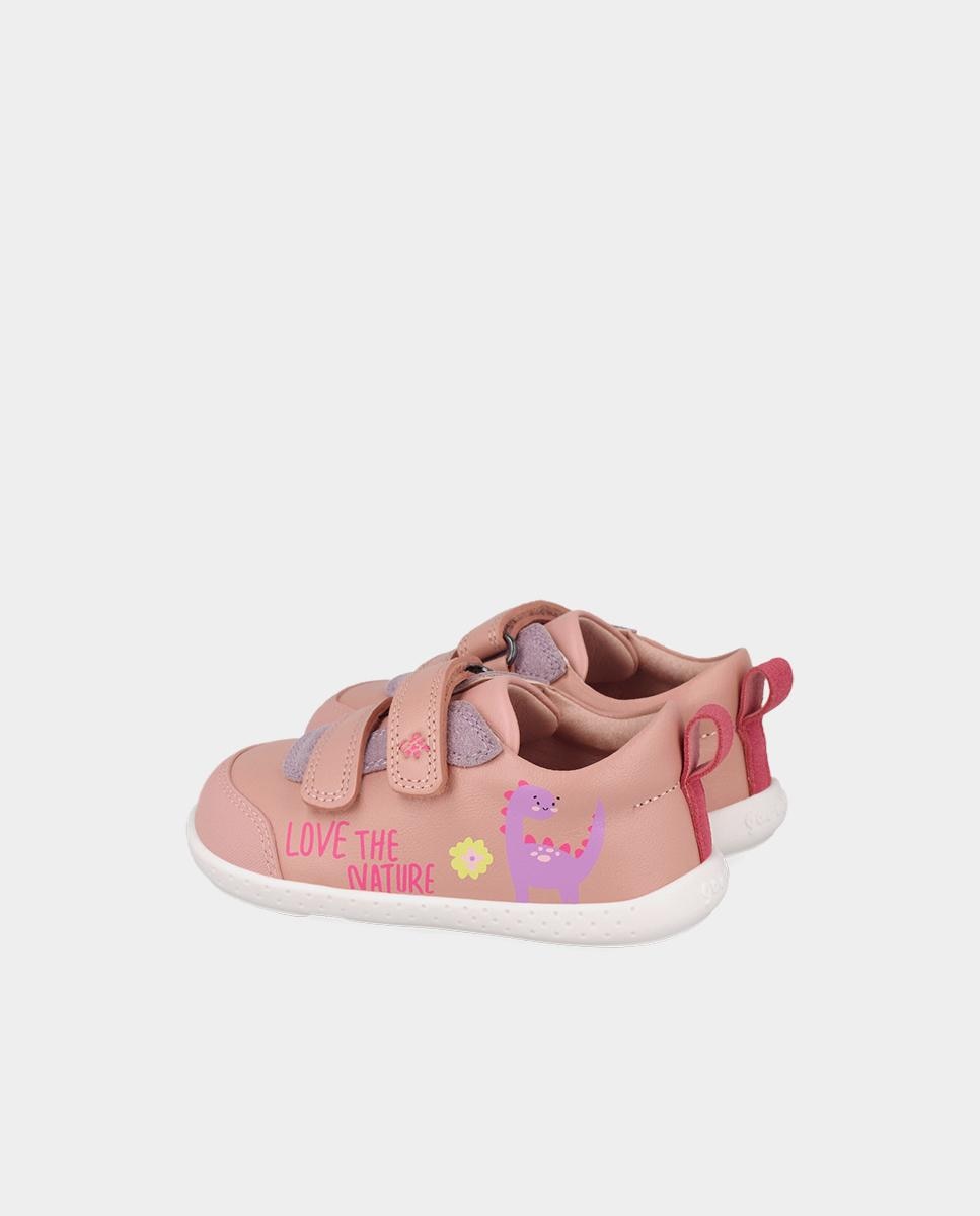 Zapatillas Barefoot Infantil de Pele com Biqueira Protetora e Forro On-steam Rosa-pastel-3