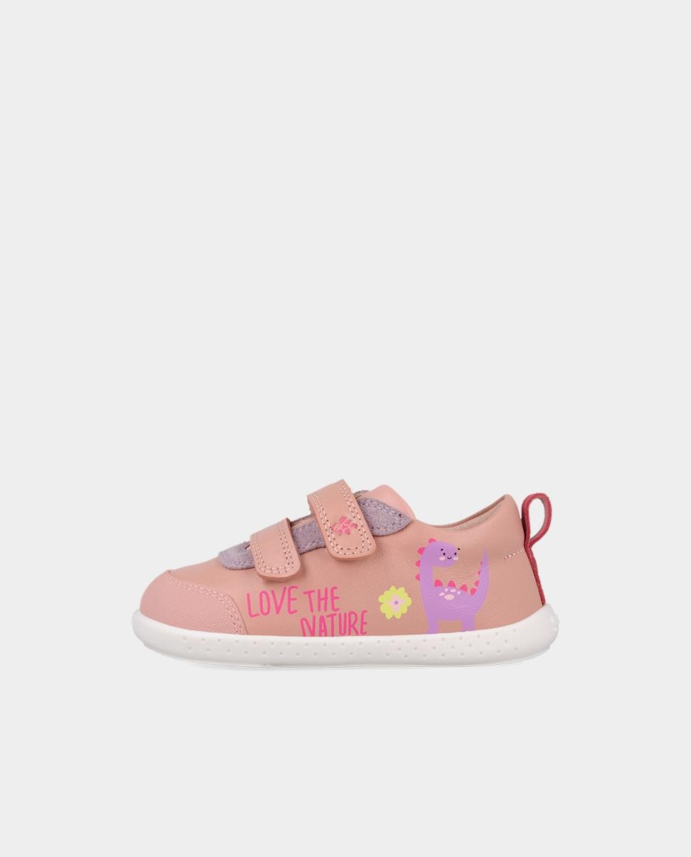 Zapatillas Barefoot Infantil de Pele com Biqueira Protetora e Forro On-steam Rosa-pastel-5