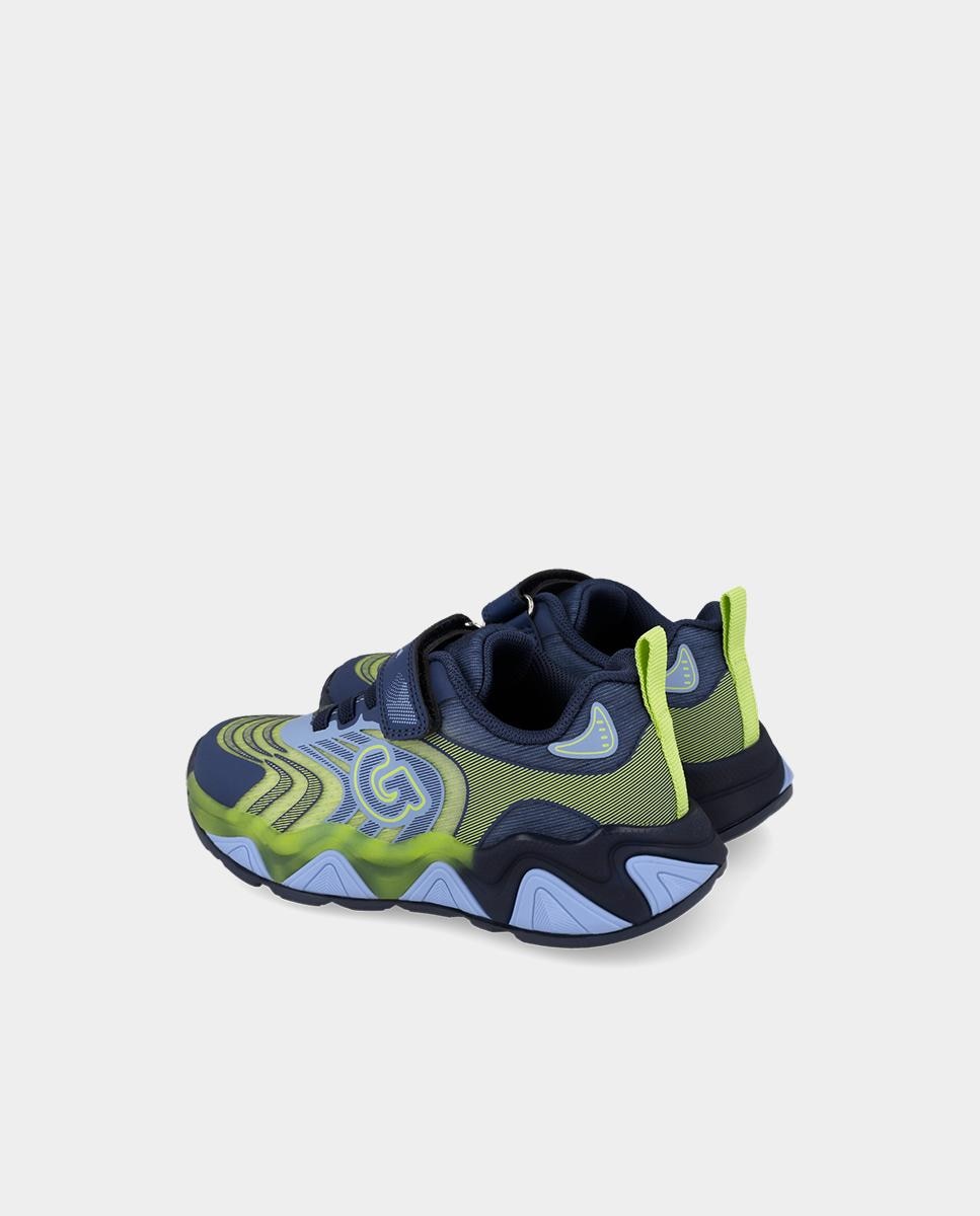 Sapatilhas Desportivas Muito Leves com Luzes e Fecho Ajustável Azul / Verde-3