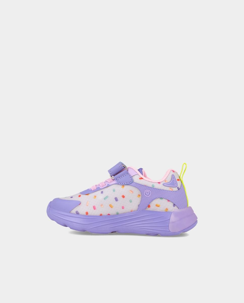 Sapatilhas Bluey com fecho de velcro e elásticos. Roxo-6