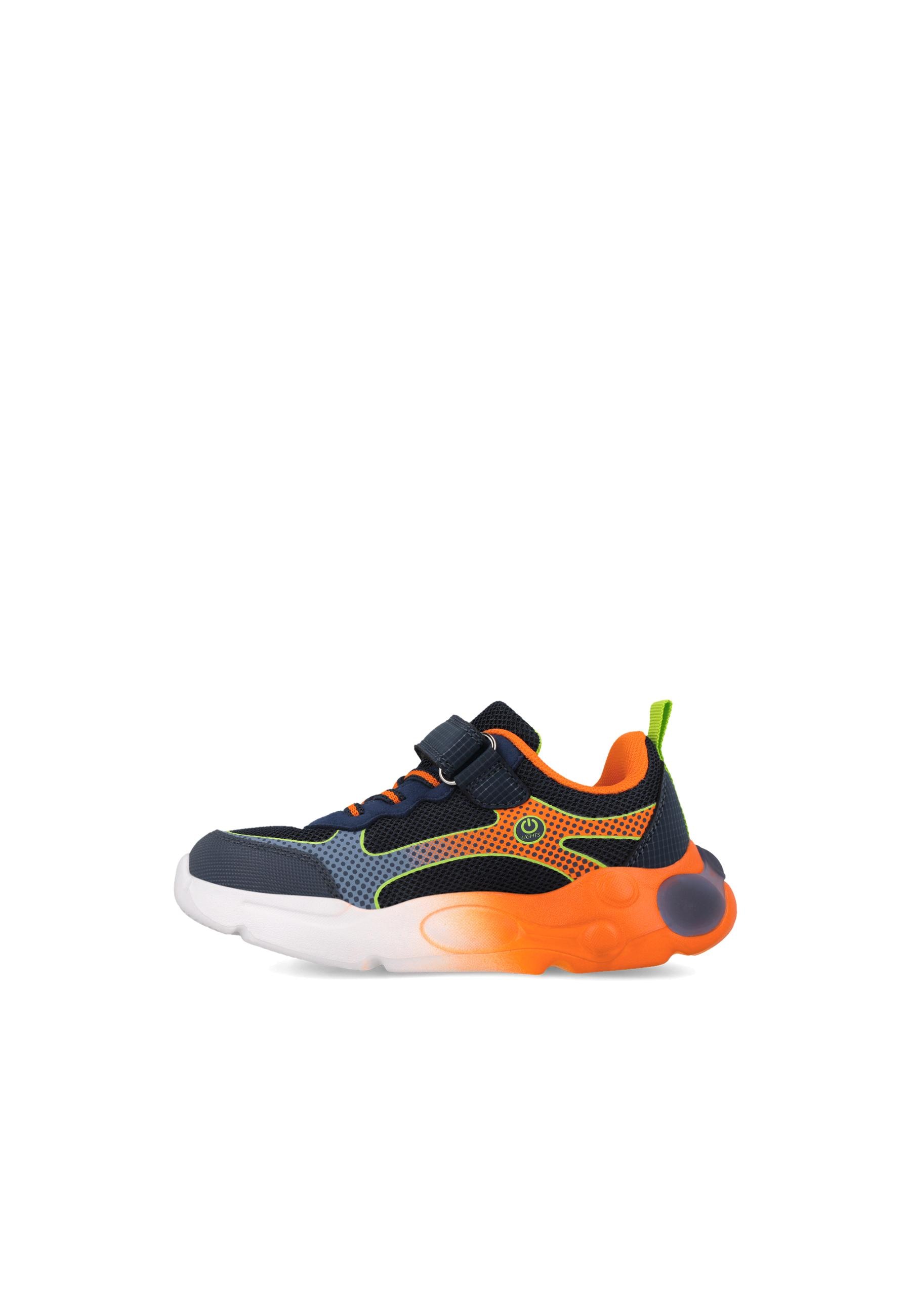 Sapatilhas Desportivas Infantil Muito Leves com Luzes e Fecho Ajustável Azul-marinho / Laranja-6