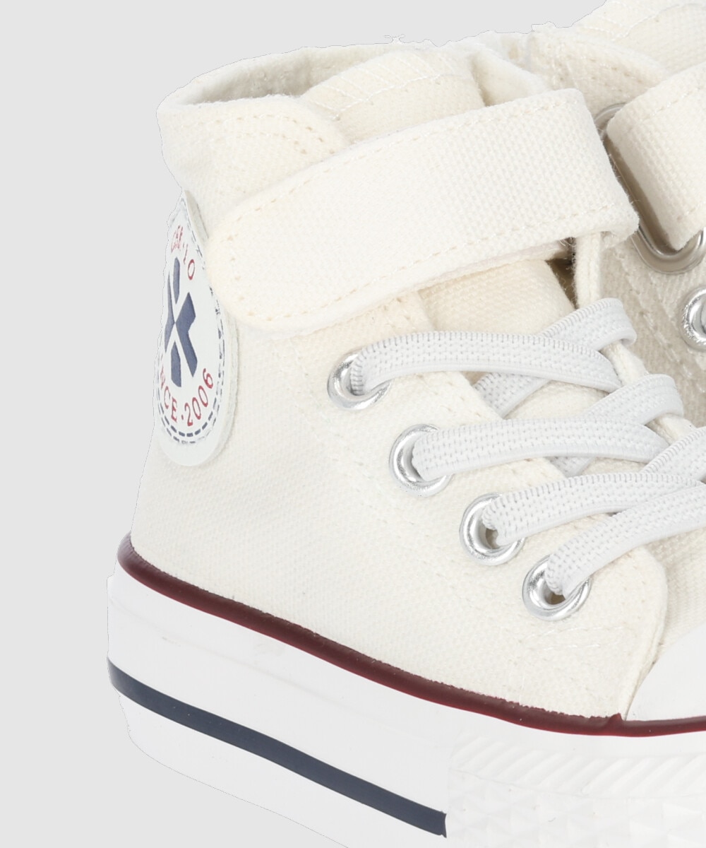 Sapatilhas de Lona Infantil Casual Rasas com Fecho Branco-5
