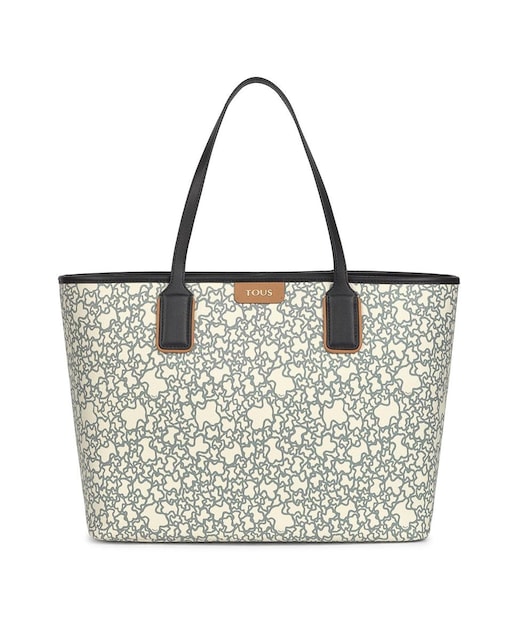 Imagem 0 de Tote bag grande Kaos Mini bege e fúcsia com nécessaire