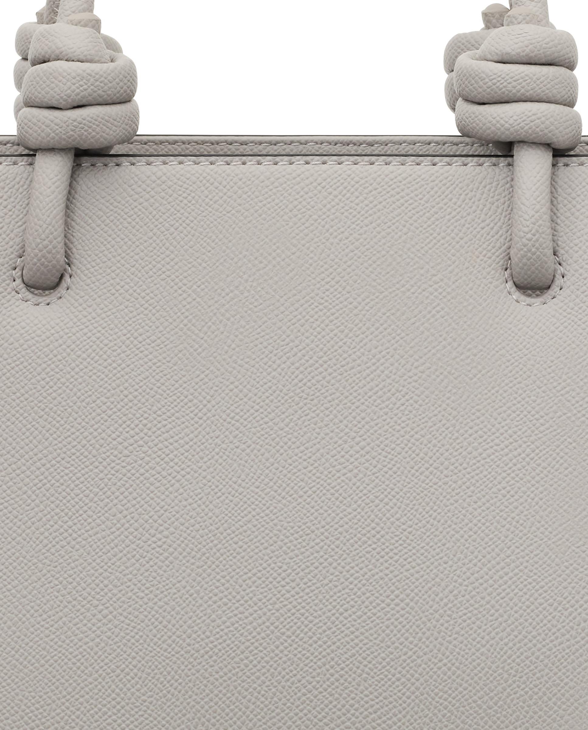 Mala Shopper Média com Fecho de Correr e Alça Curta - Cinzento Cinzento-4