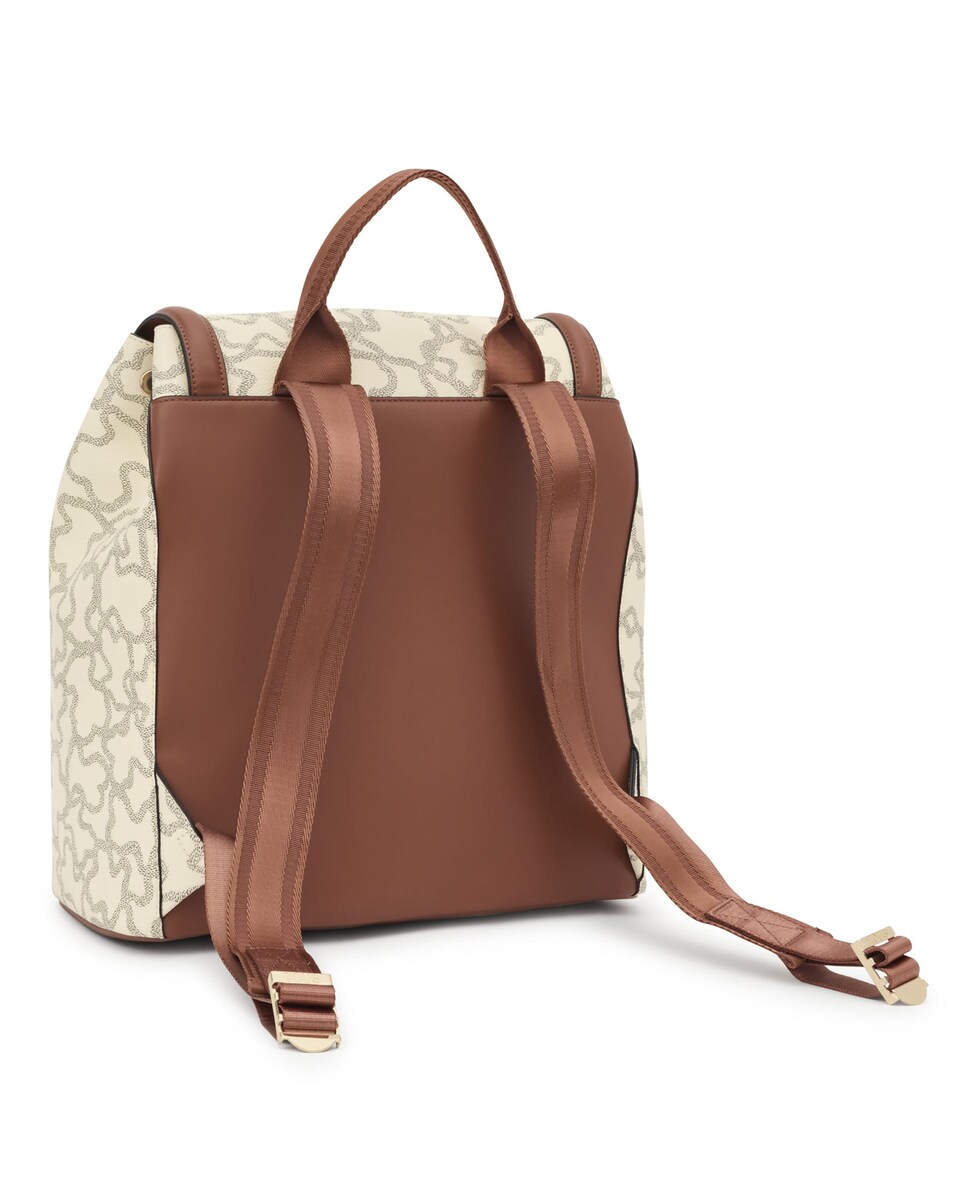 Mochila Kaos Icon Estampada com Ursos Bege-2