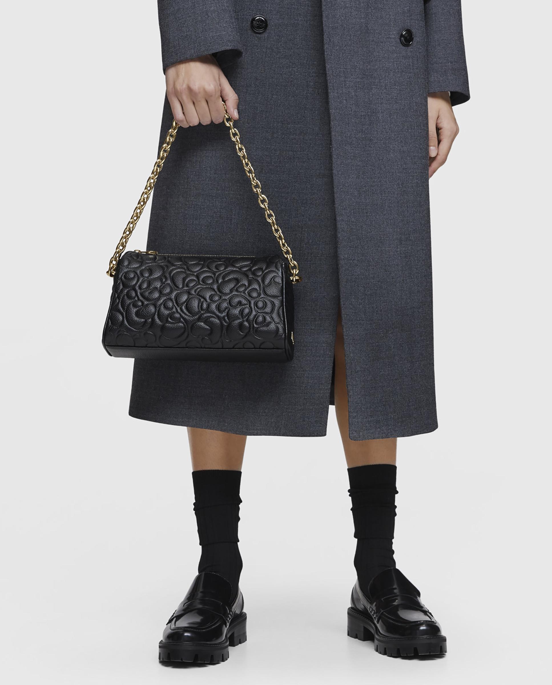 Mala de Ombro Greta Grande Transformável Preto-6