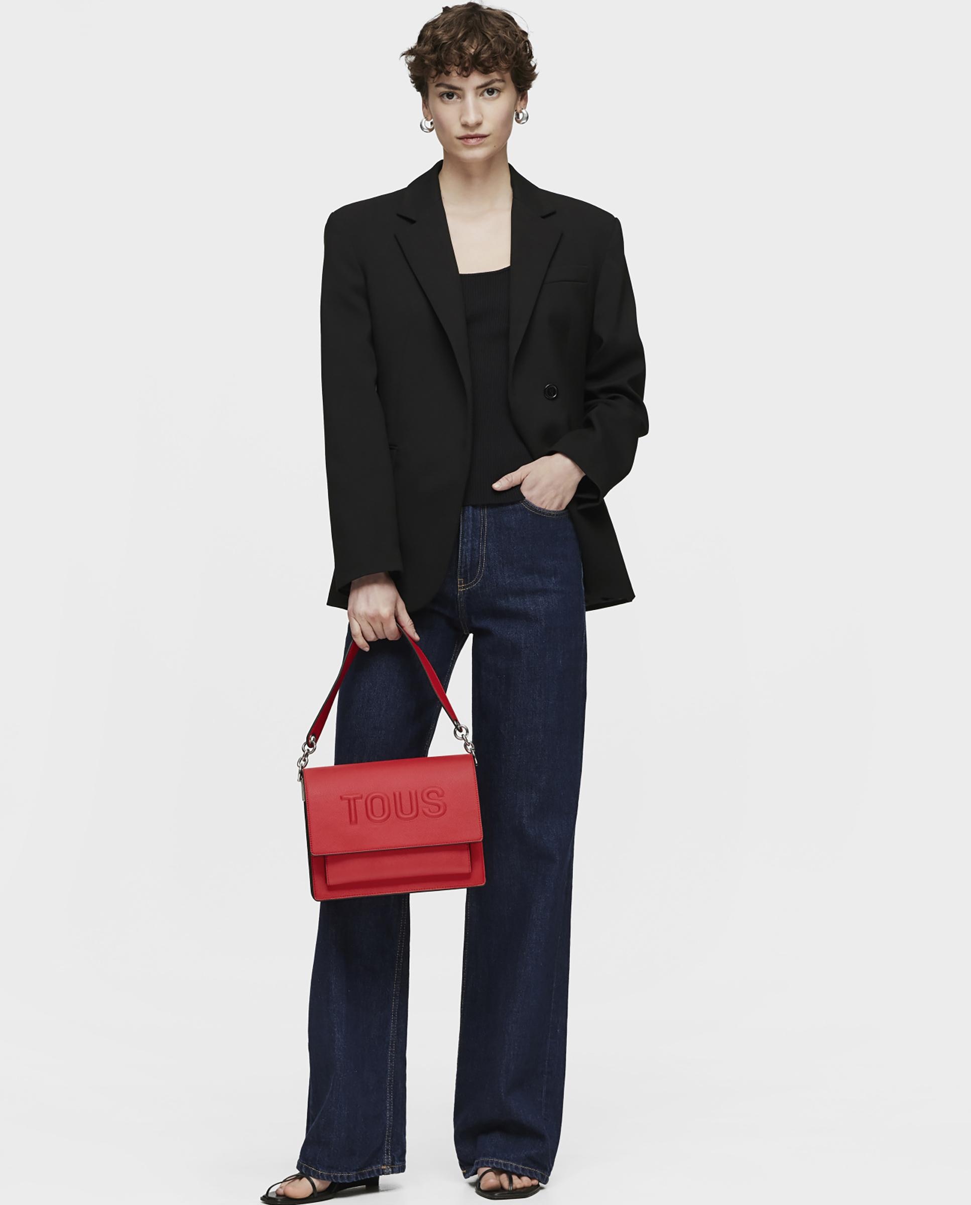 Mala a Tiracolo M Audree Brenda com Aba Vermelho-6