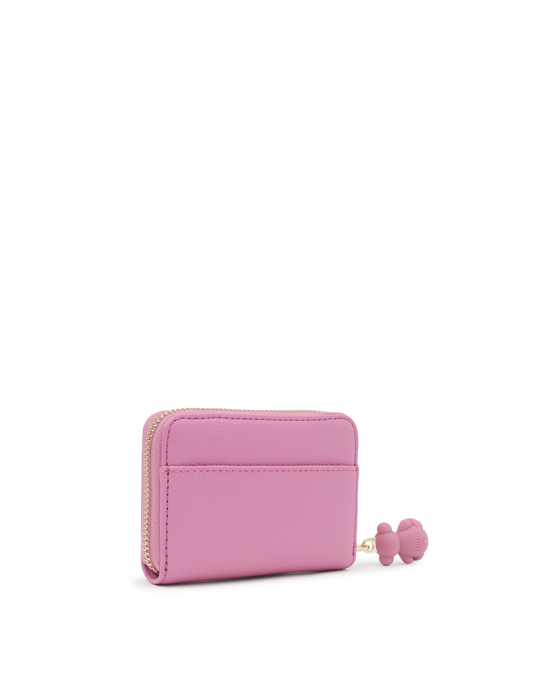 Porta-moedas Brenda Médio Liso Rosa-2
