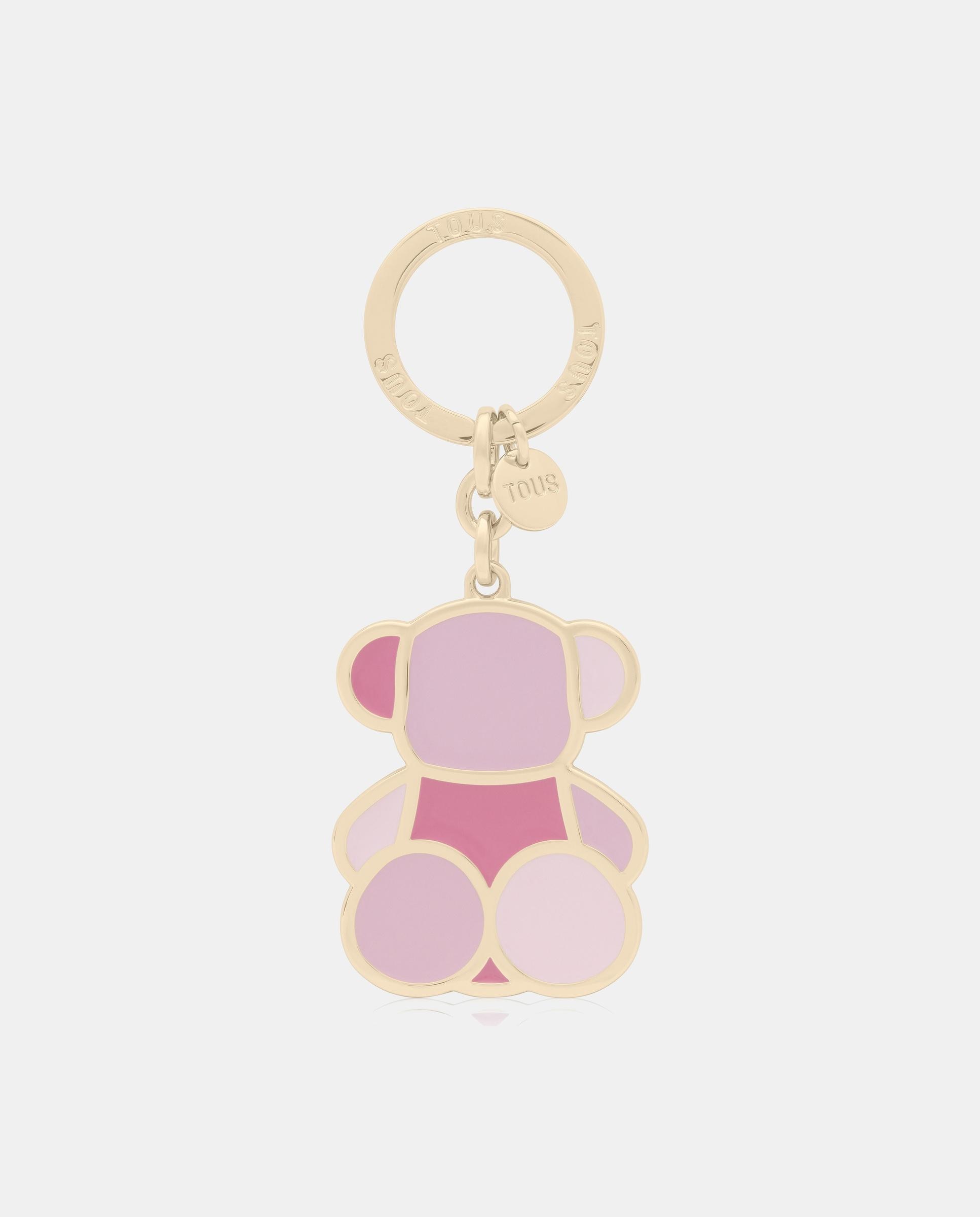 Porta-chaves Bear Faceted de Urso Rosa-claro-1