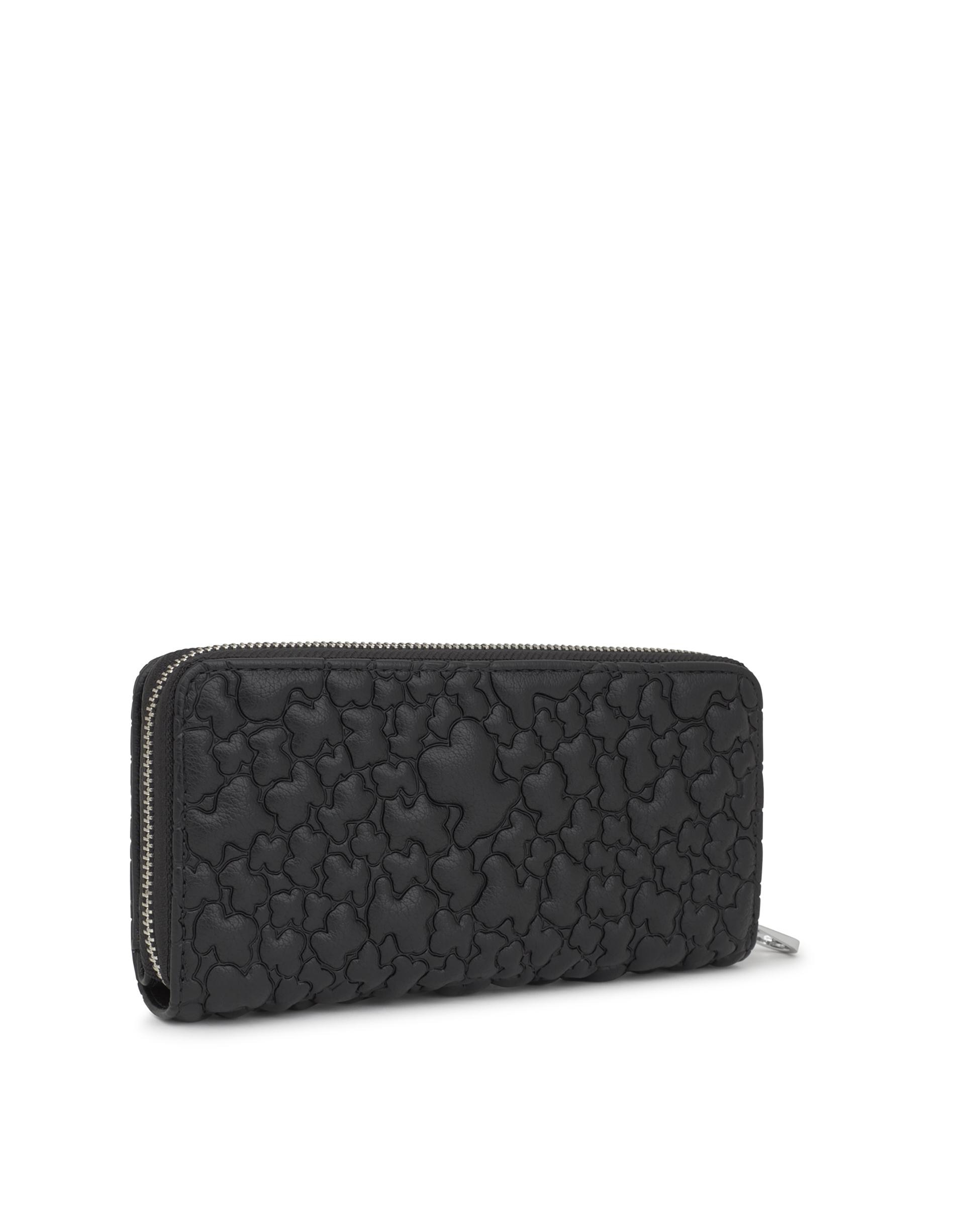 Carteira Puffy Bear Grande com Ursos Preto-2