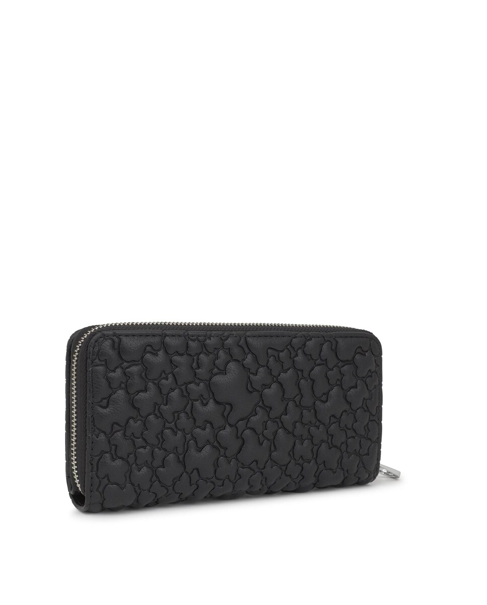 Carteira Puffy Bear Grande com Ursos Preto-2