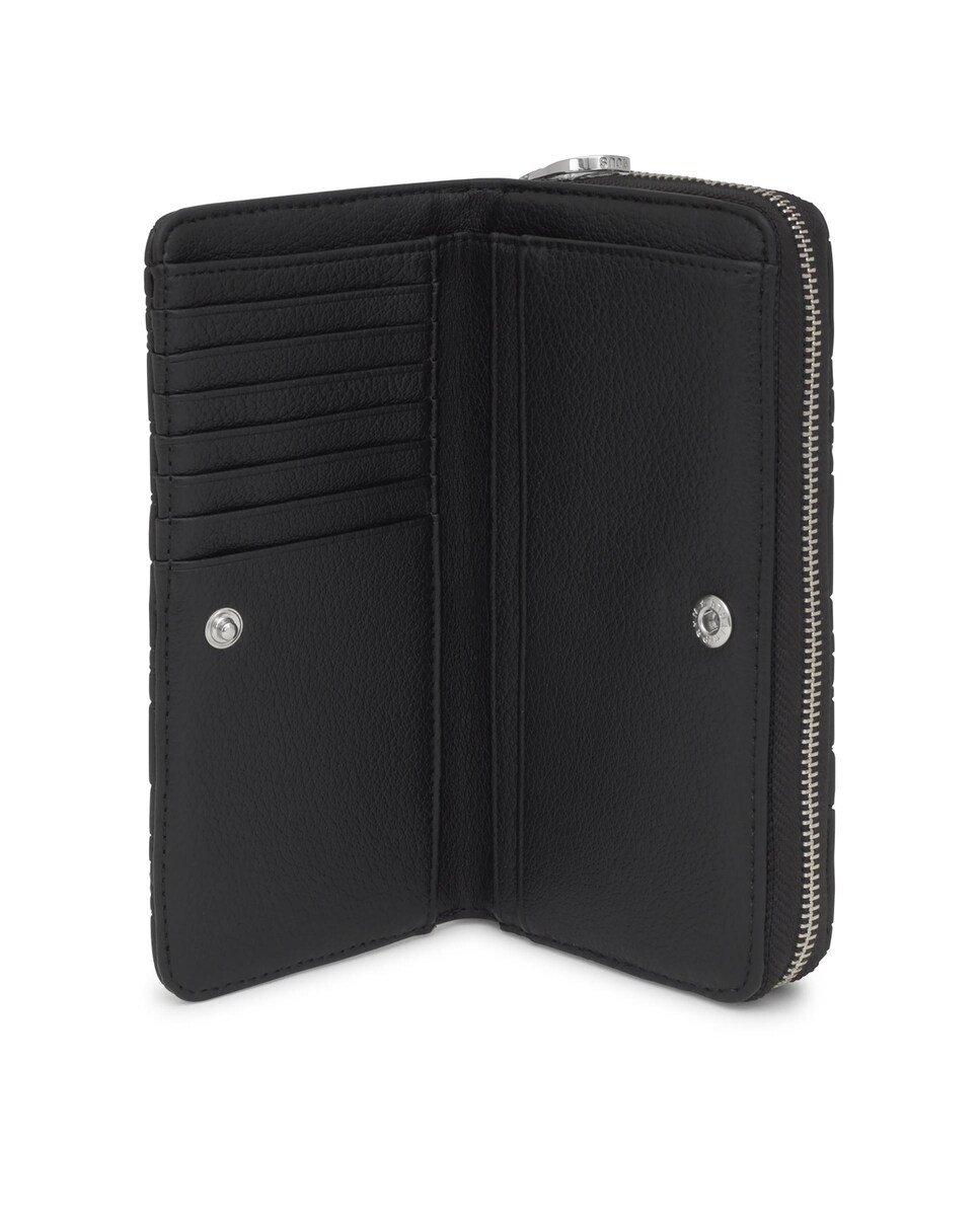 Carteira Puffy Bear Grande com Ursos Preto-3