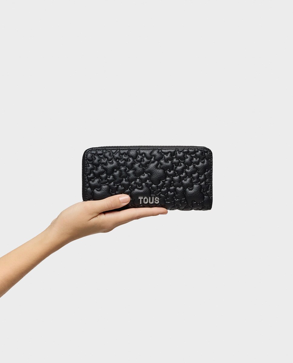 Carteira Puffy Bear Grande com Ursos Preto-5