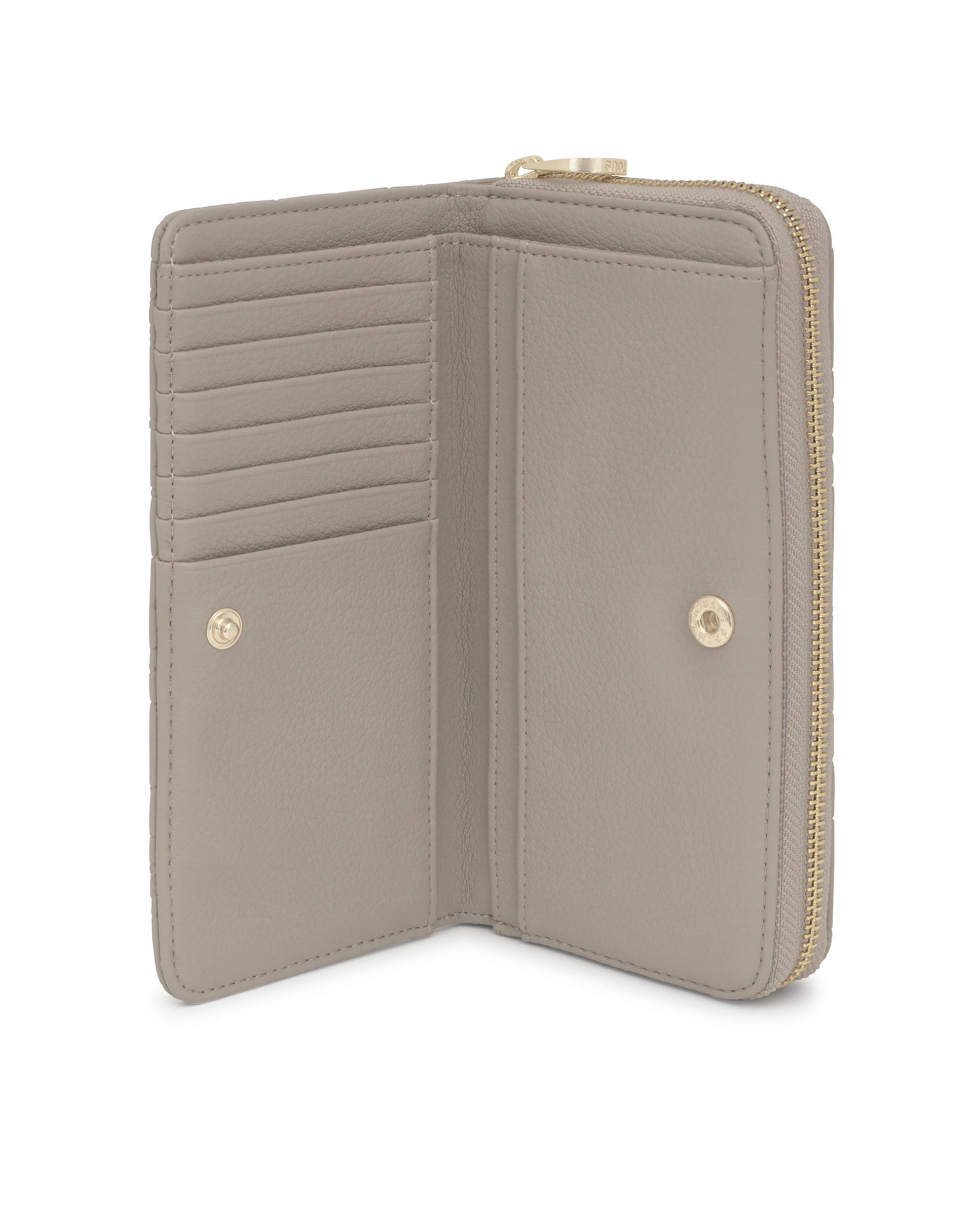 Carteira Puffy Bear Grande com Ursos Taupe-3