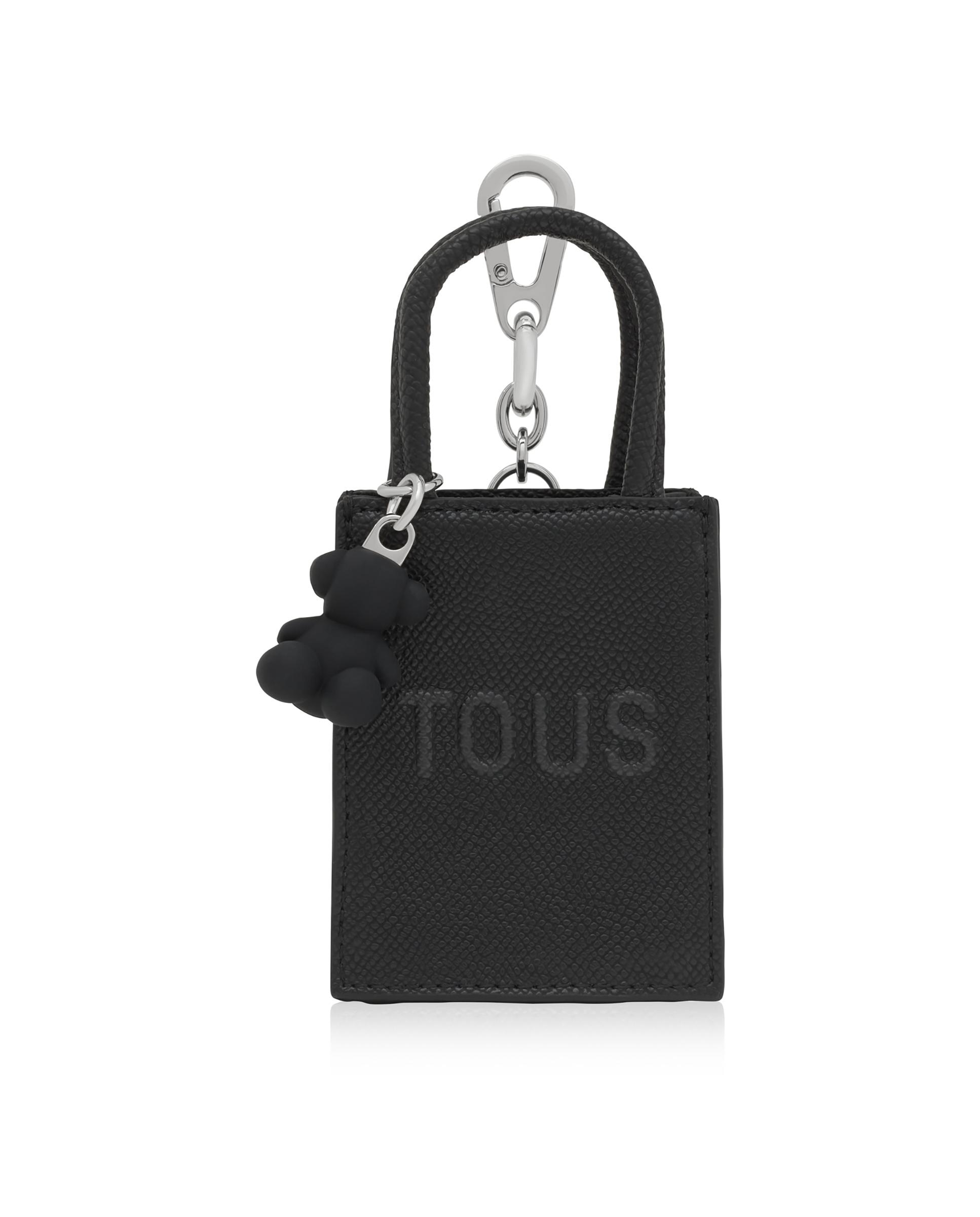 Porta-chaves Mini Mala Pop com Urso Preto-1