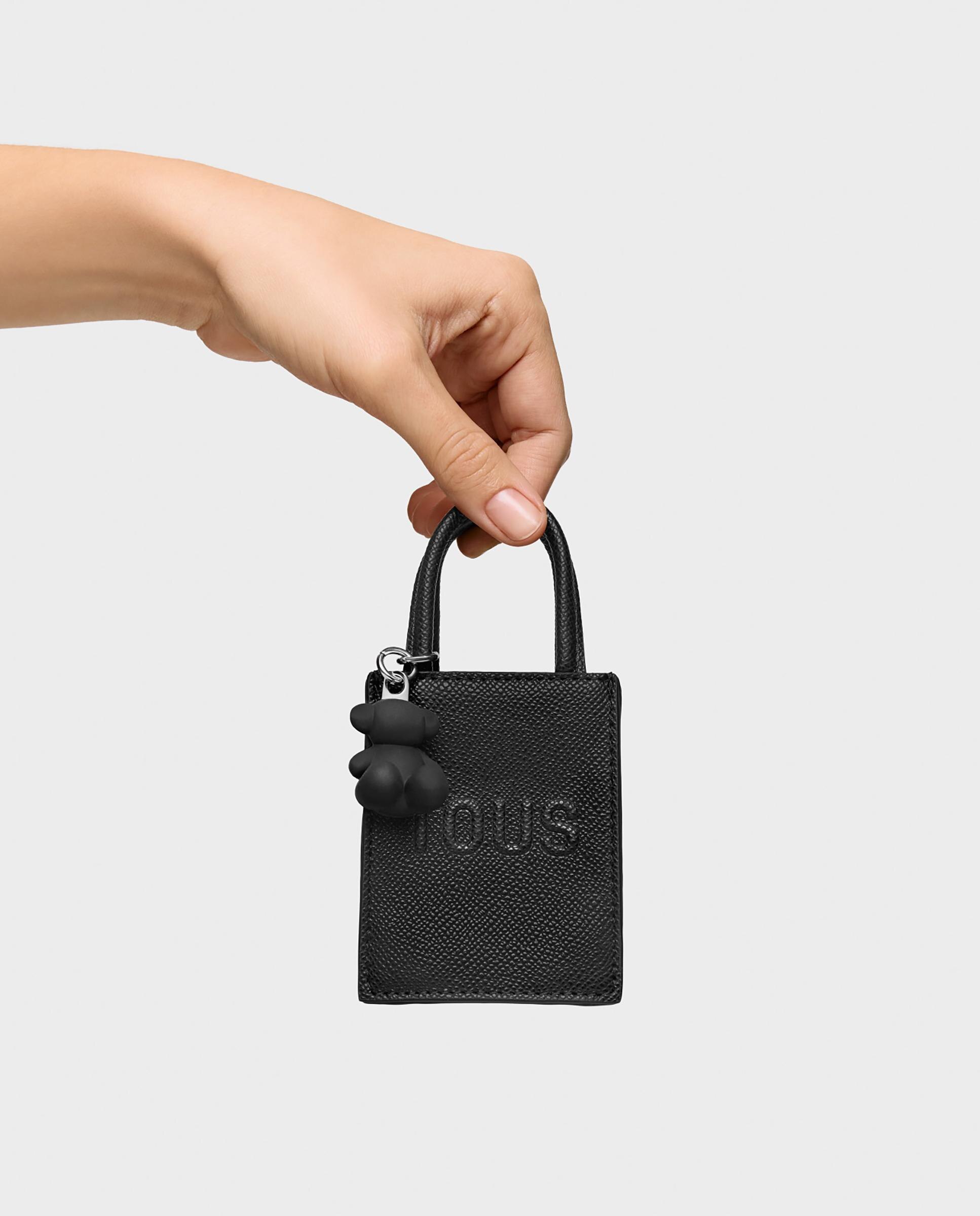 Porta-chaves Mini Mala Pop com Urso Preto-3