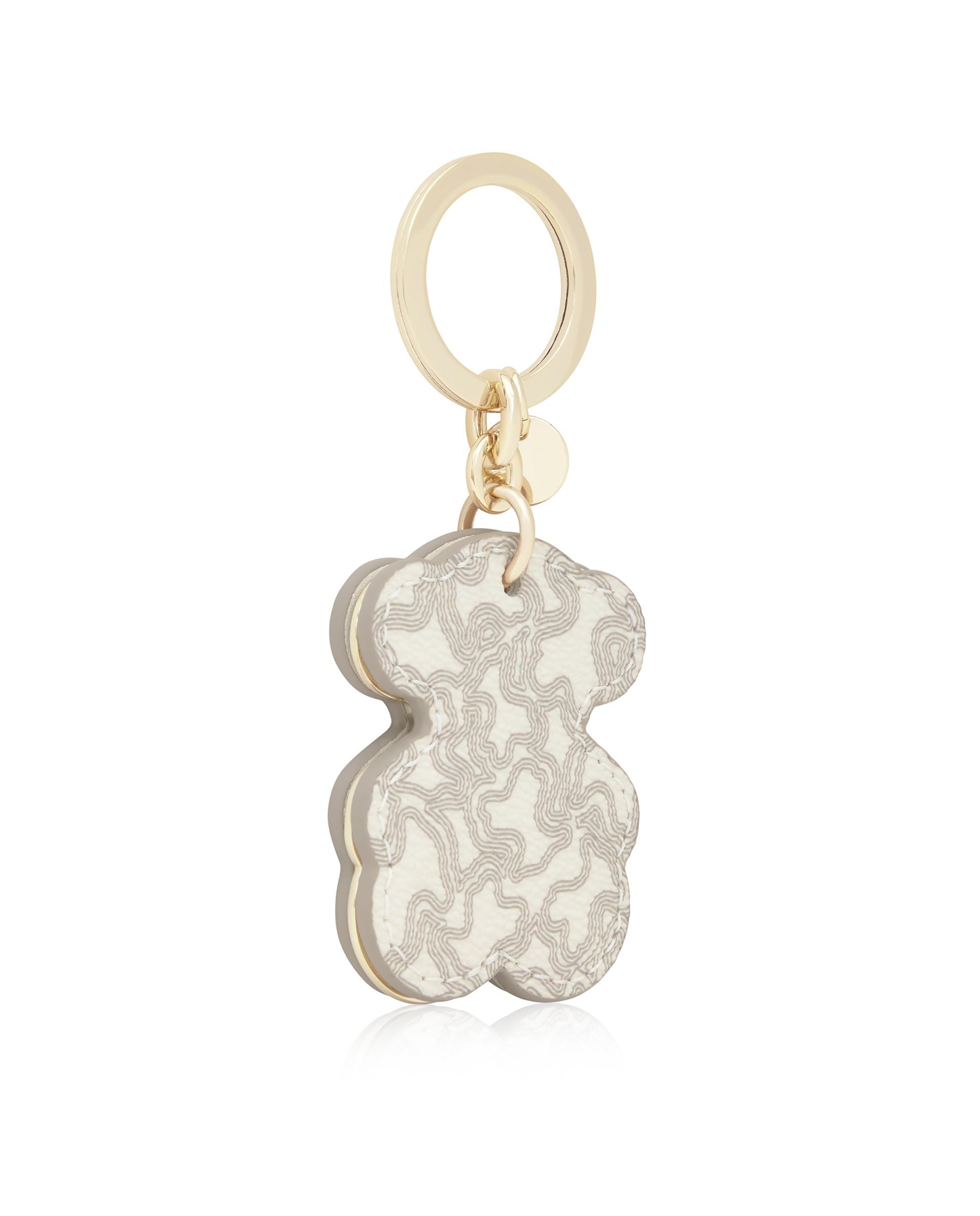 Porta-chaves Triplo Bear Estampado Bege-2
