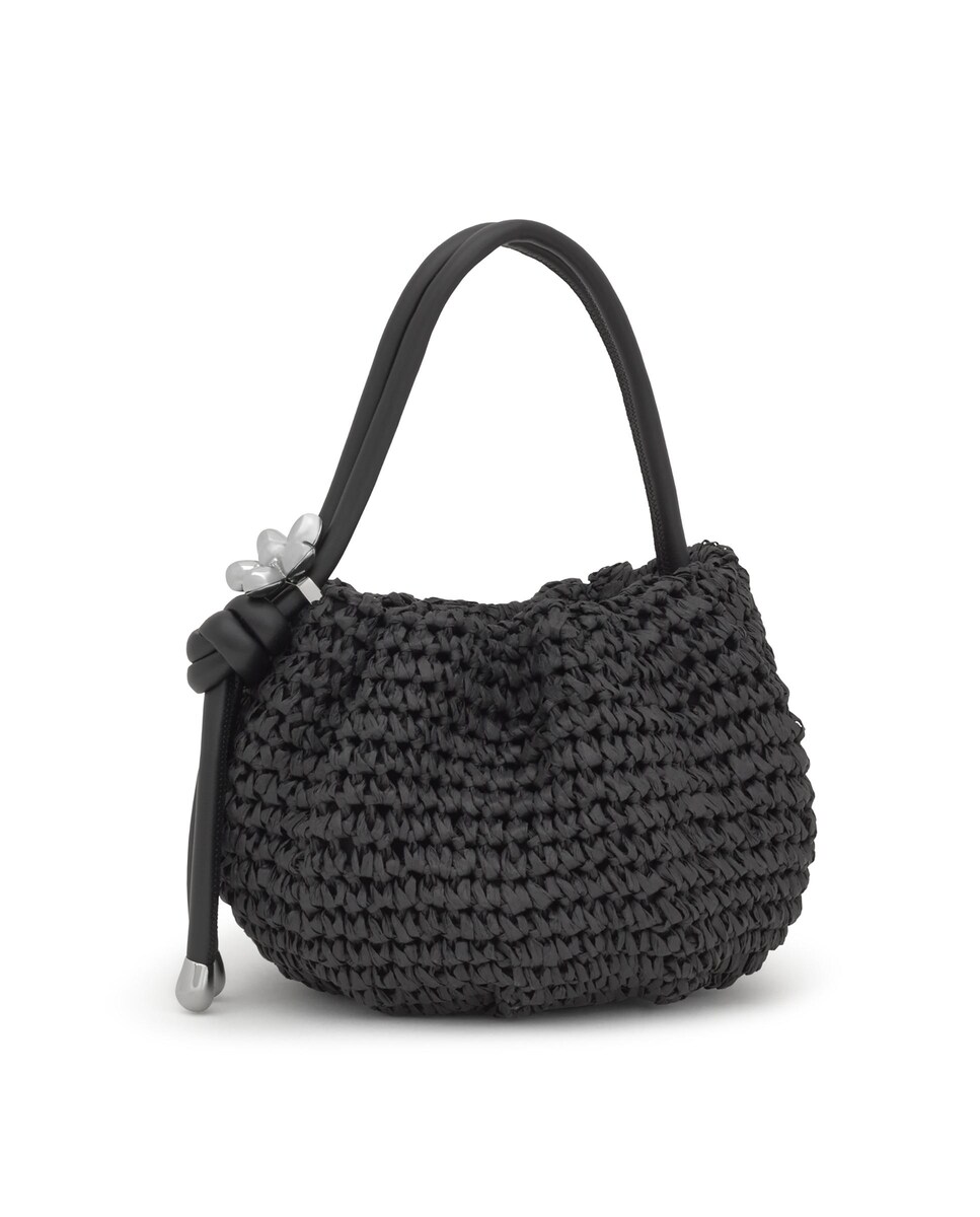 Bolsa de ráfia multiposições Dayisy Preto-2