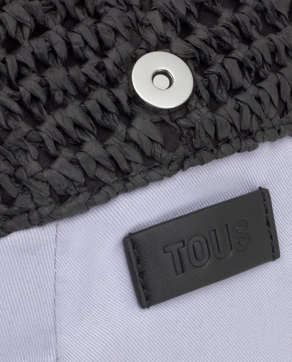 Bolsa de ráfia multiposições Dayisy Preto-3