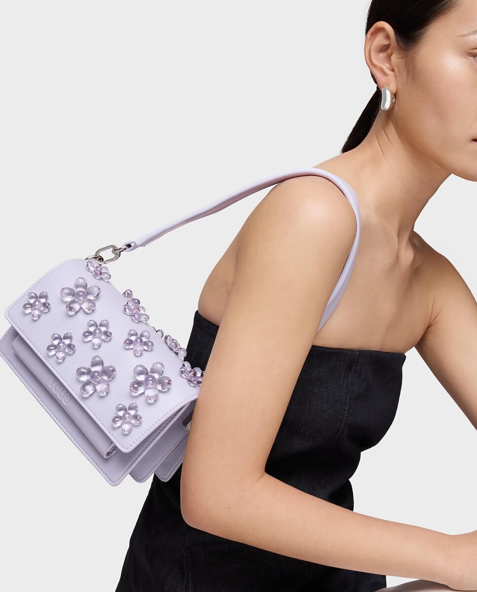 Mala a Tiracolo Audree Daisy Multiposições Lilás-4