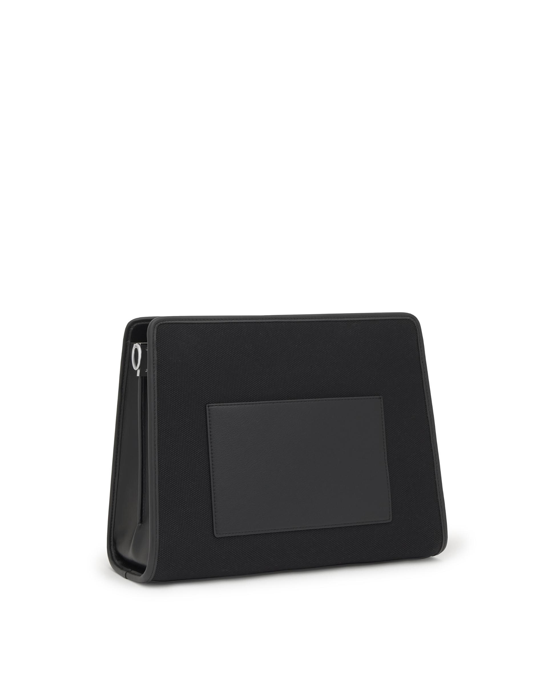 Mala de Ombro Audree Canvas Média Multiposições Preto-2