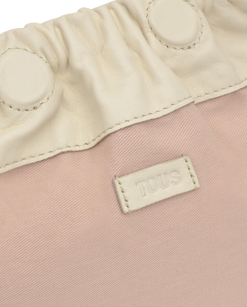 Mala a Tiracolo Cloud Multiposições Elegante Bege-3