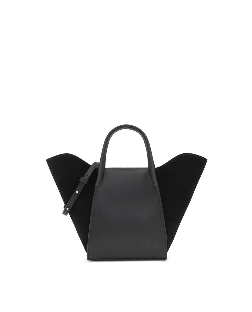 Mala de Ombro Tulip de Pele Pequena Preto-1