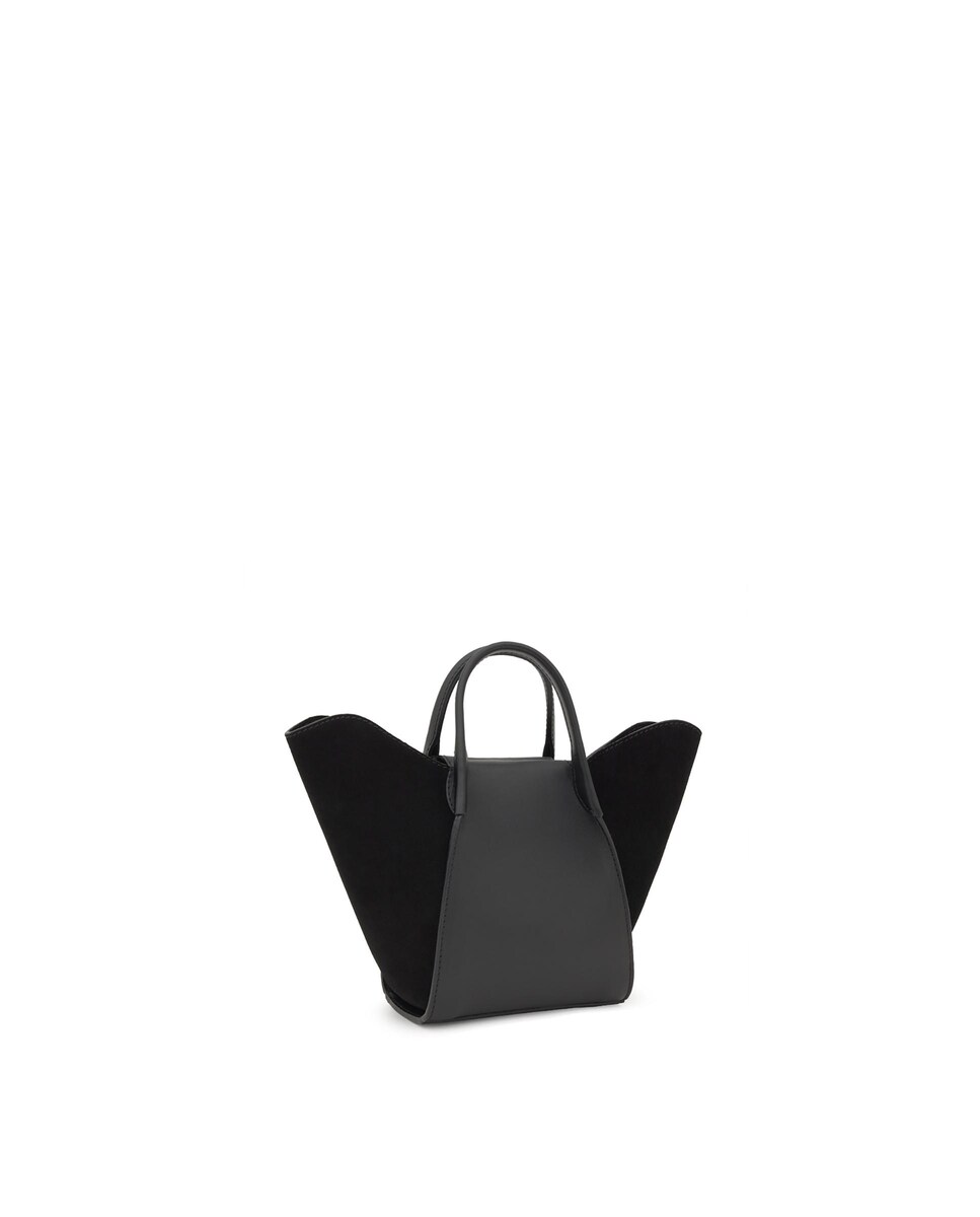 Mala de Ombro Tulip de Pele Pequena Preto-2