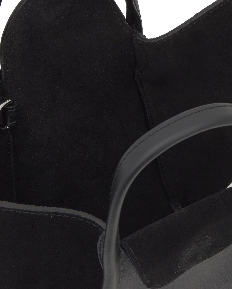 Mala de Ombro Tulip de Pele Pequena Preto-3