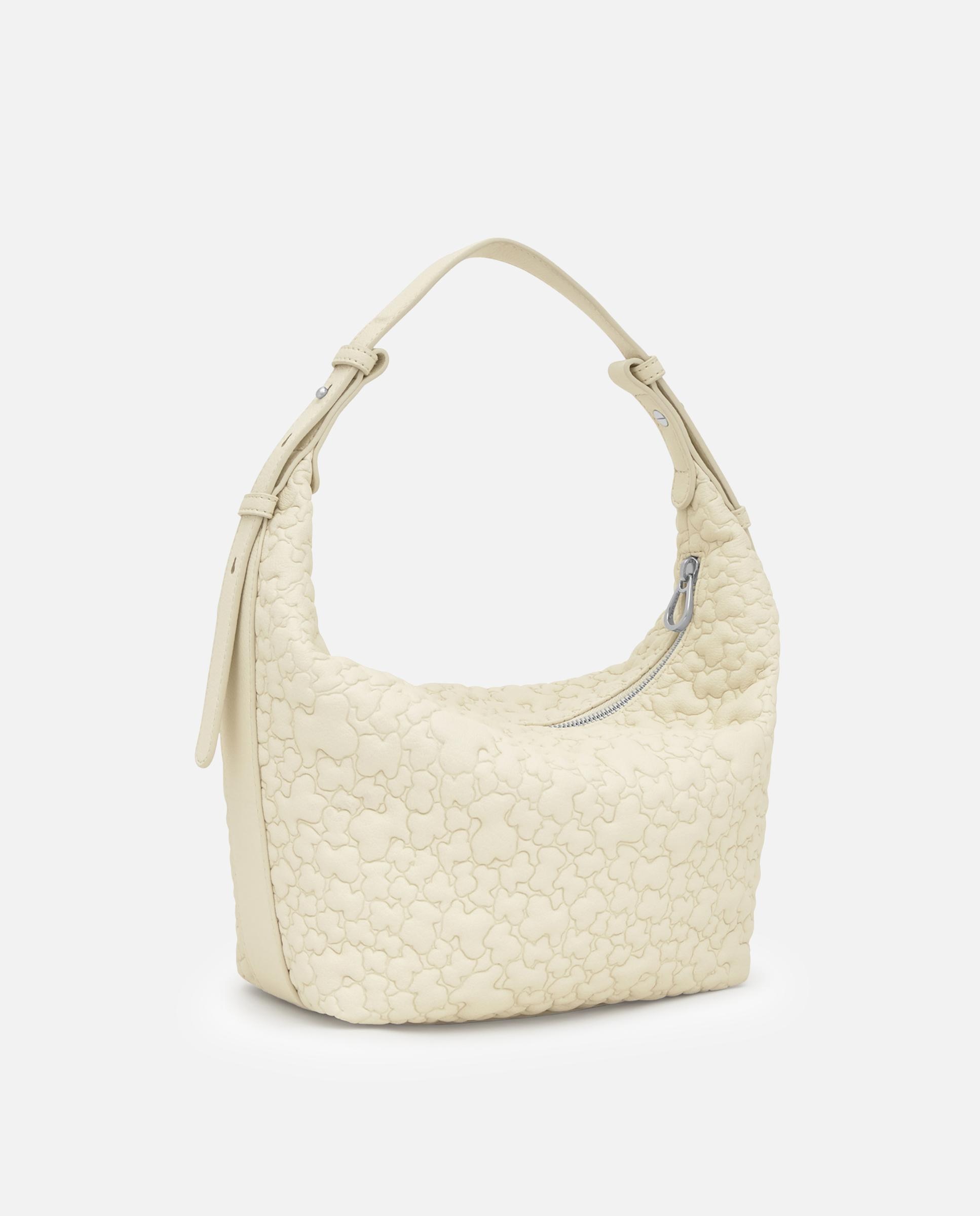 Mala Média com Fecho de Correr Bege-2